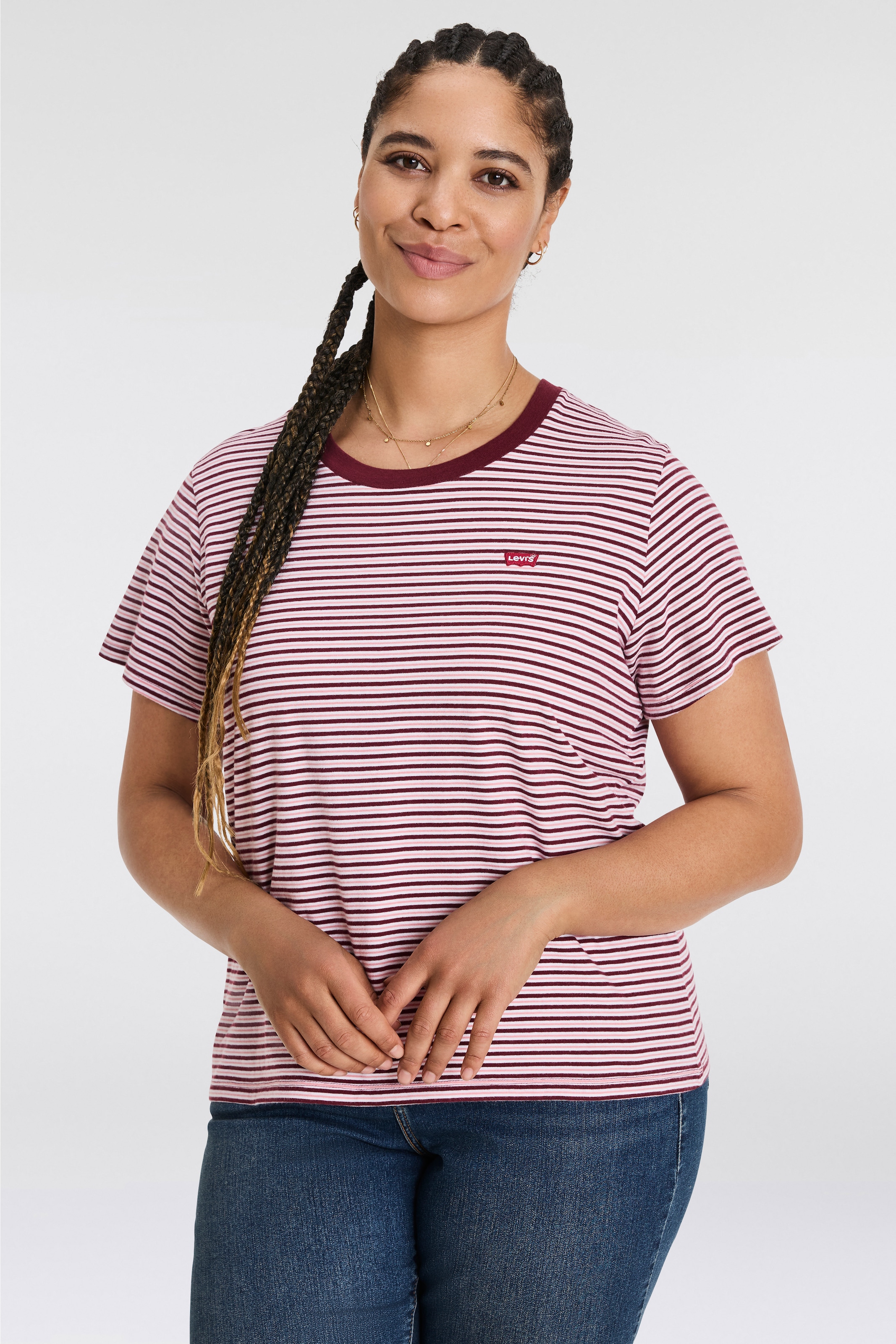 Levi's® Plus T-Shirt »PL THE PERFECT«, im Streifendesign