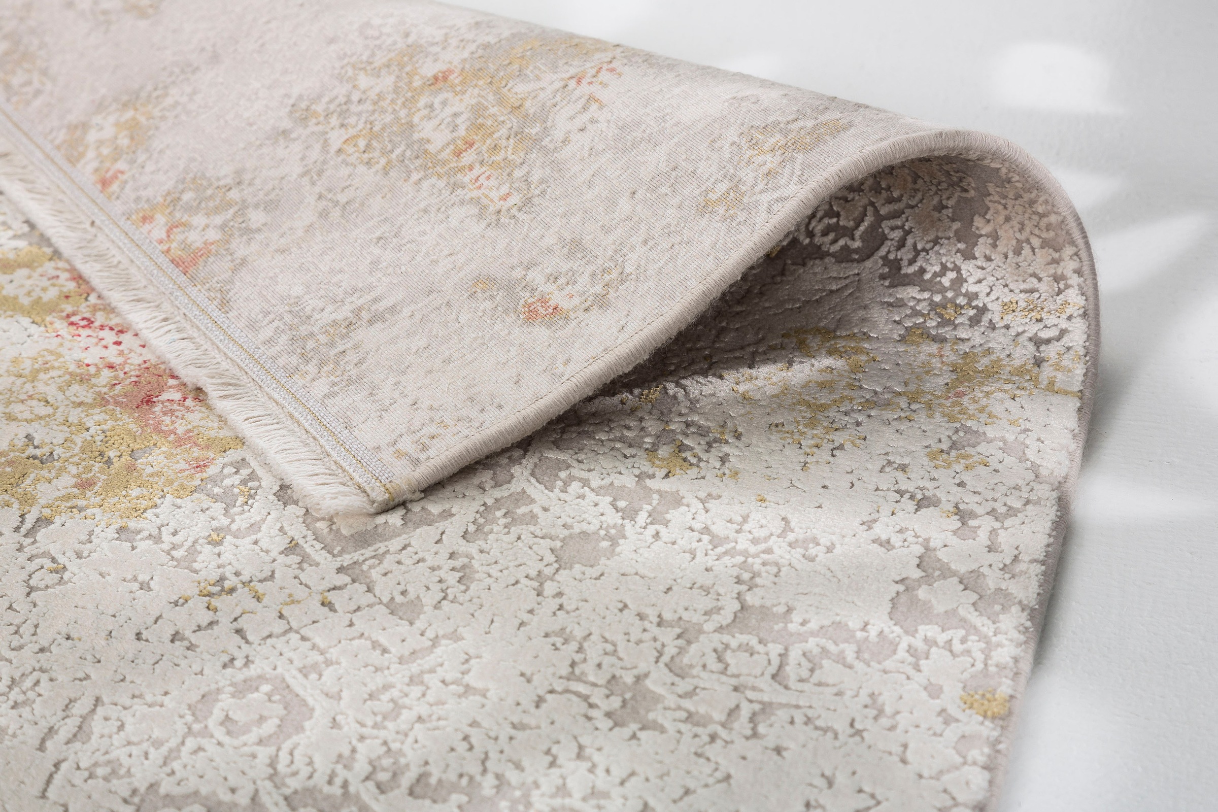 Thumbnail - ASTRA Teppich "Gravina 231" rechteckig 8 mm Höhe seidiger Schimmer durch Viskose, Hoch Tief Struktur, Wohnzimmer