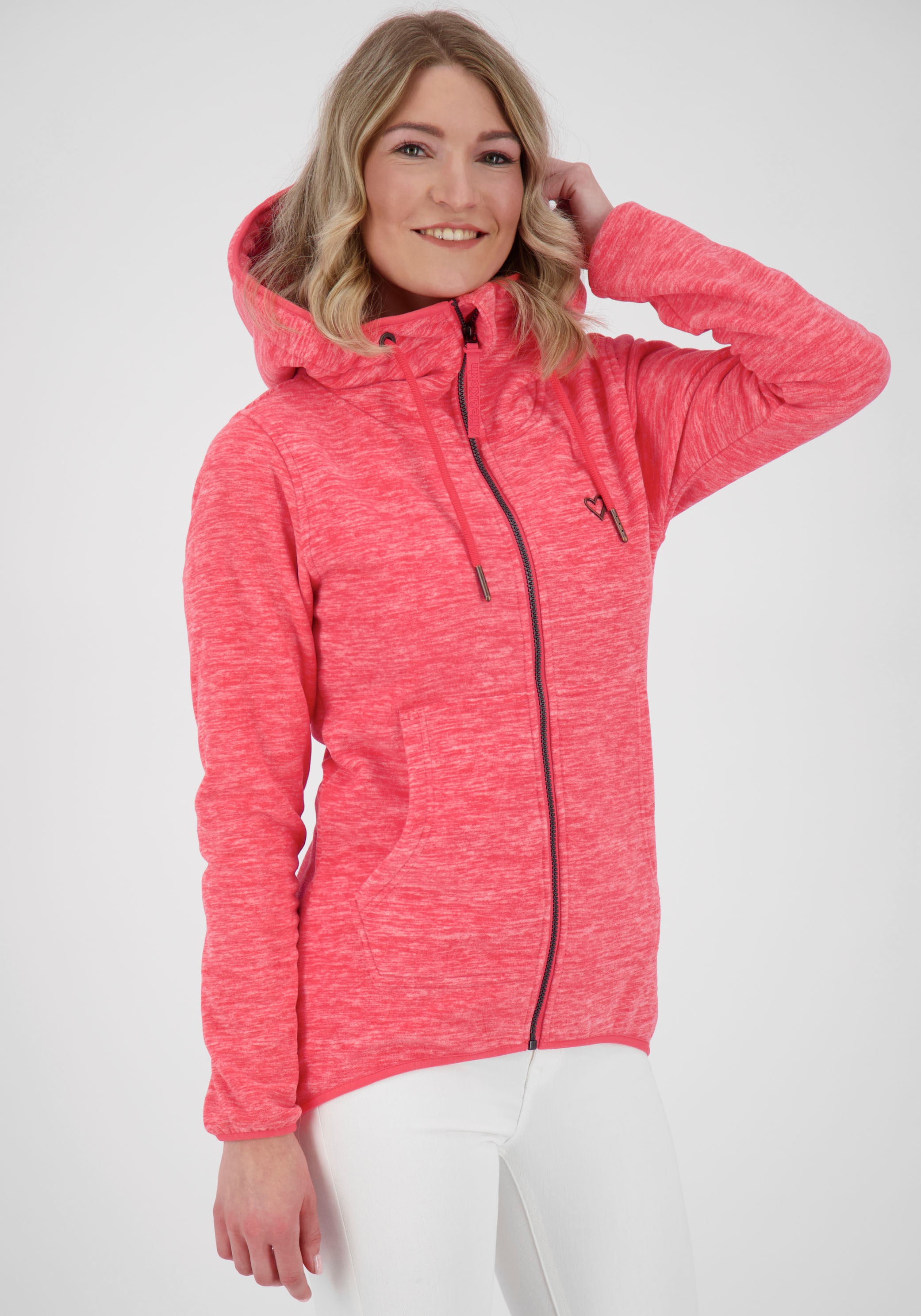 Alife & Kickin Sweatshirt »YanaAK« kuschelweiche Polarfleece-Jacke mit Kapuze in Melange-Optik