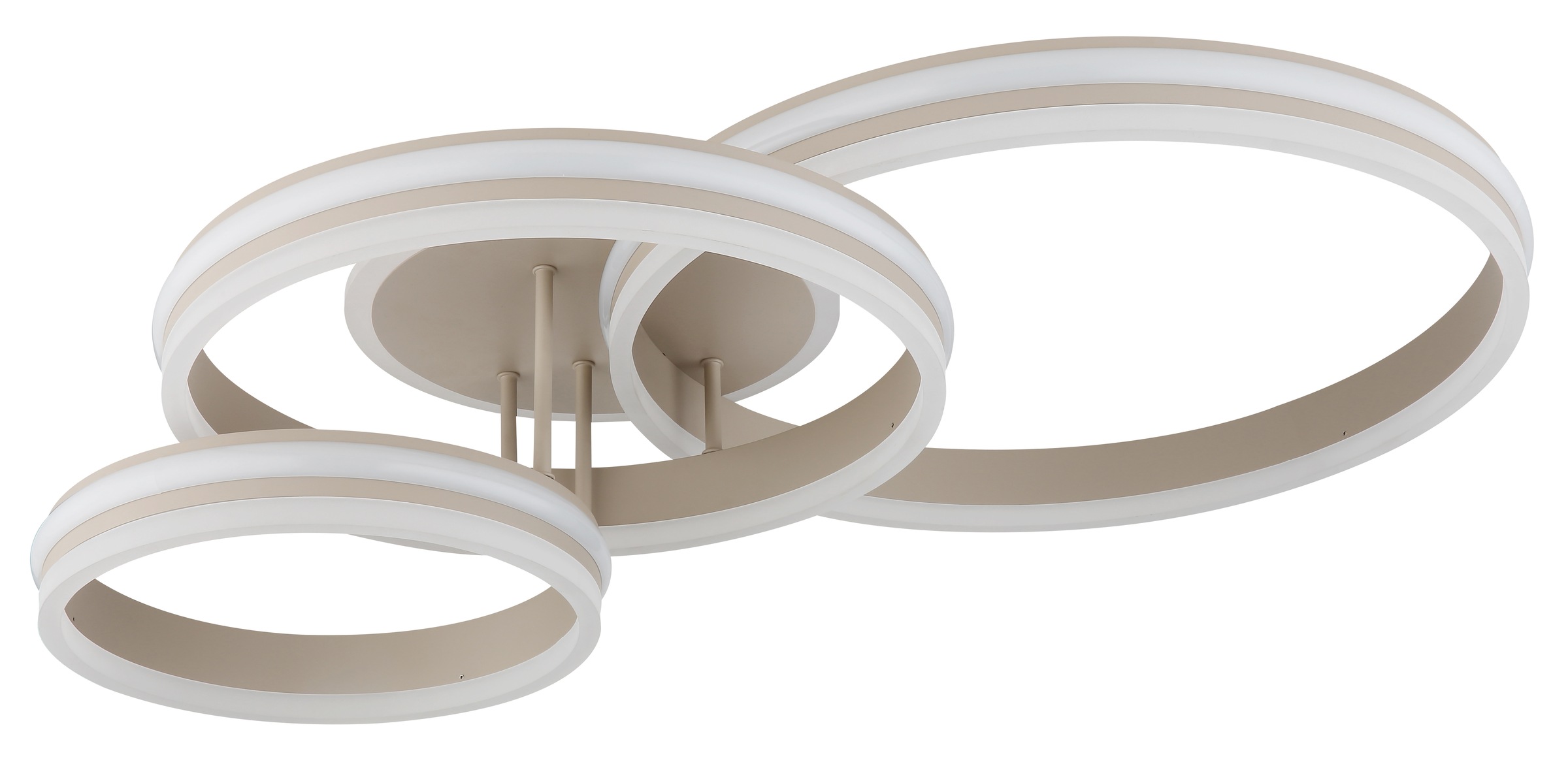 GLOBO LIGHTING Deckenleuchte »RUBIO« LED-Modul 1 Stk. Warmweiß Sandfarbene LED-Deckenleuchte, dimmbar, Memory & 3 Helligkeitsstufen