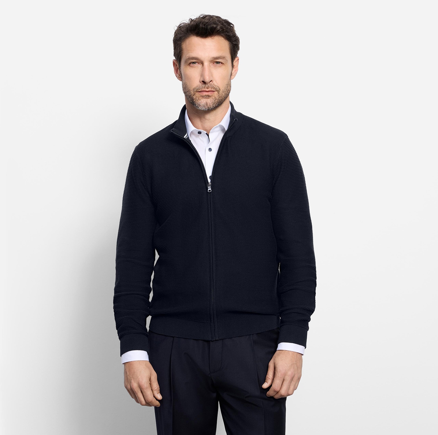 OLYMP Strickjacke Stehkragen, regular fit günstig online kaufen