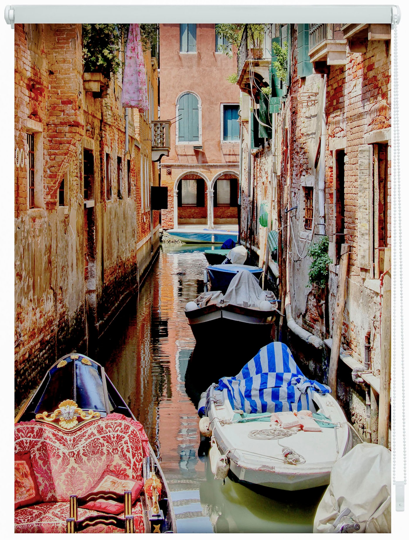 LICHTBLICK ORIGINAL Seitenzugrollo »Klemmfix Motiv Venedig Gondola«, Lichtschutz, ohne Bohren, freihängend, bedruckt