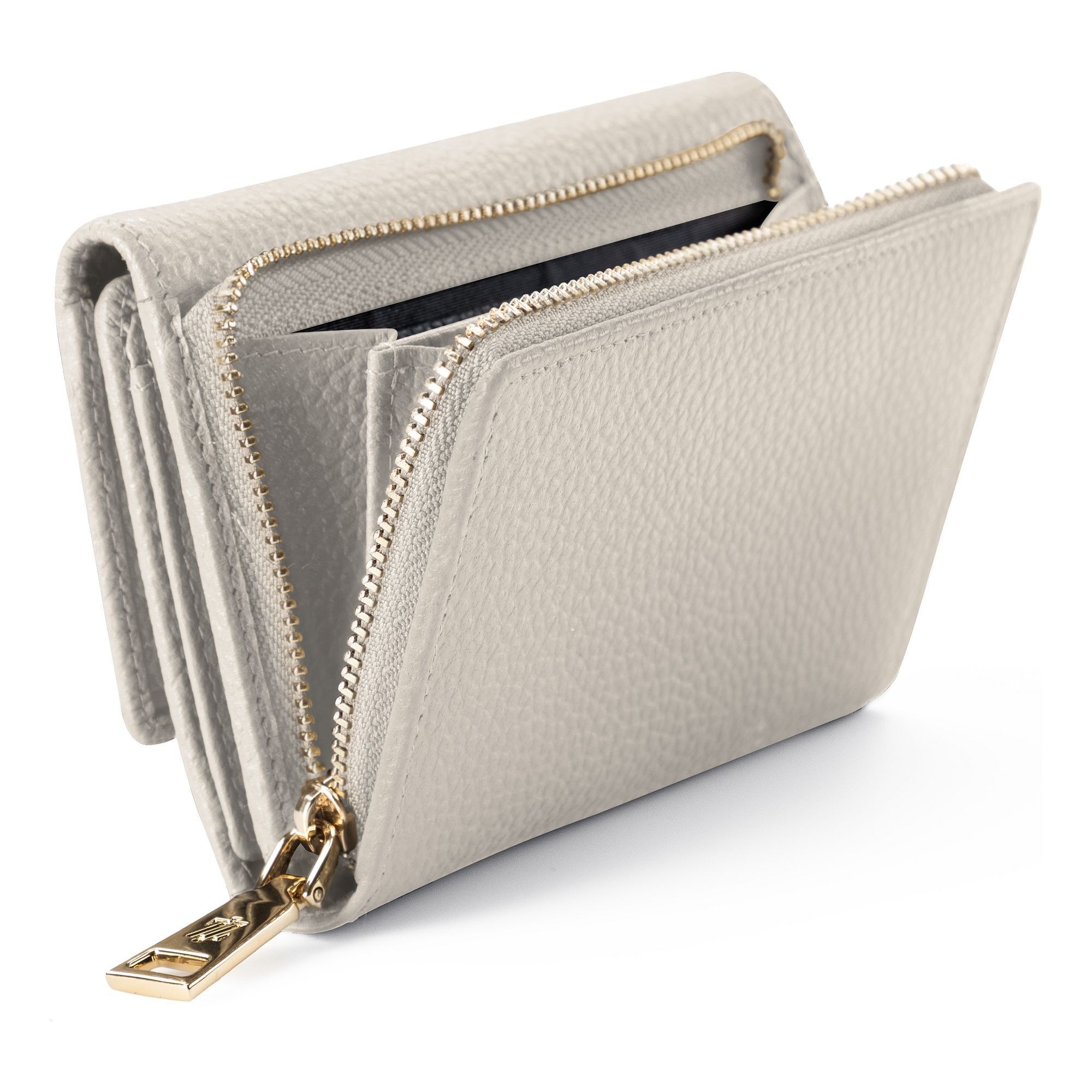 Lazarotti Geldbörse »Bologna Leather XL Geldbörse mit Zip-Around Fach Leder 14 cm«