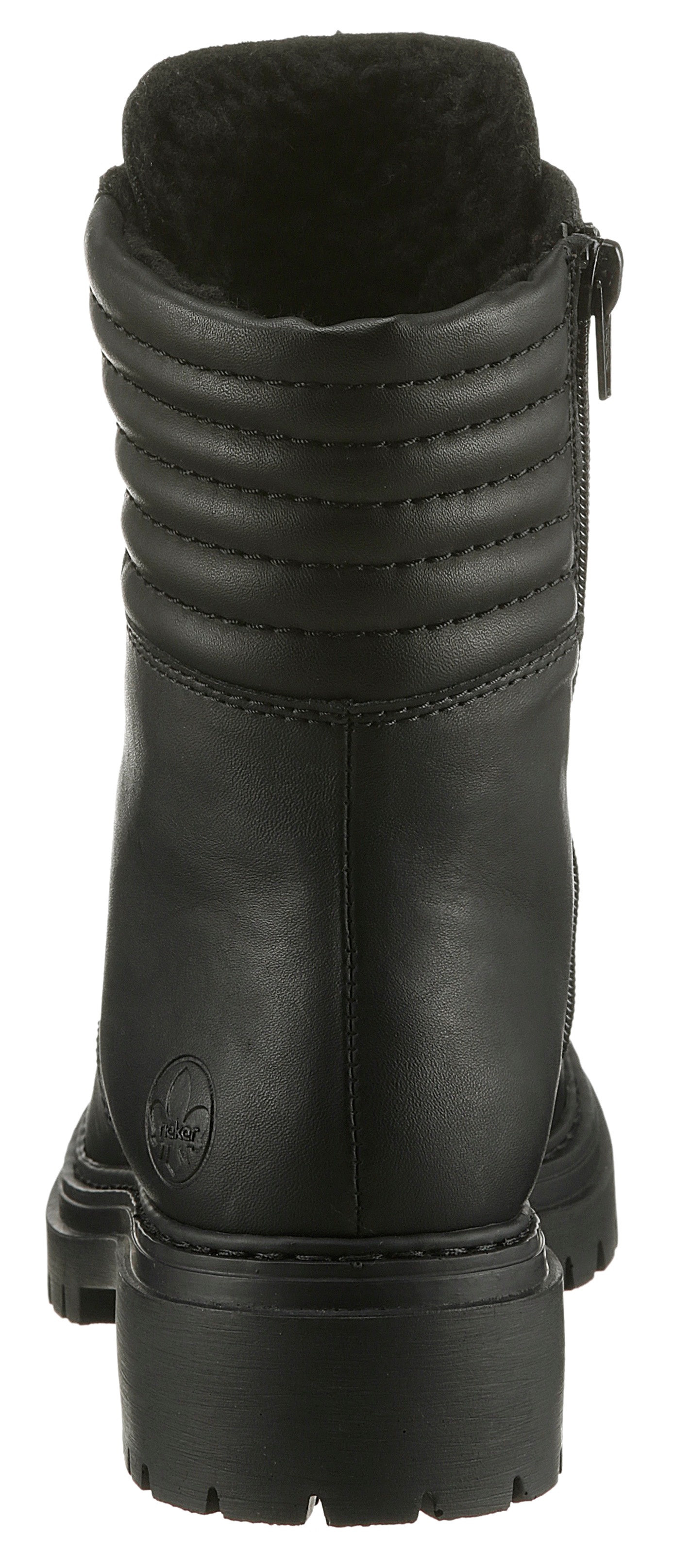 Rieker Winterstiefelette, Winterboots, Bikerboots, Blockabsatz, mit gepolstertem Schaftrand