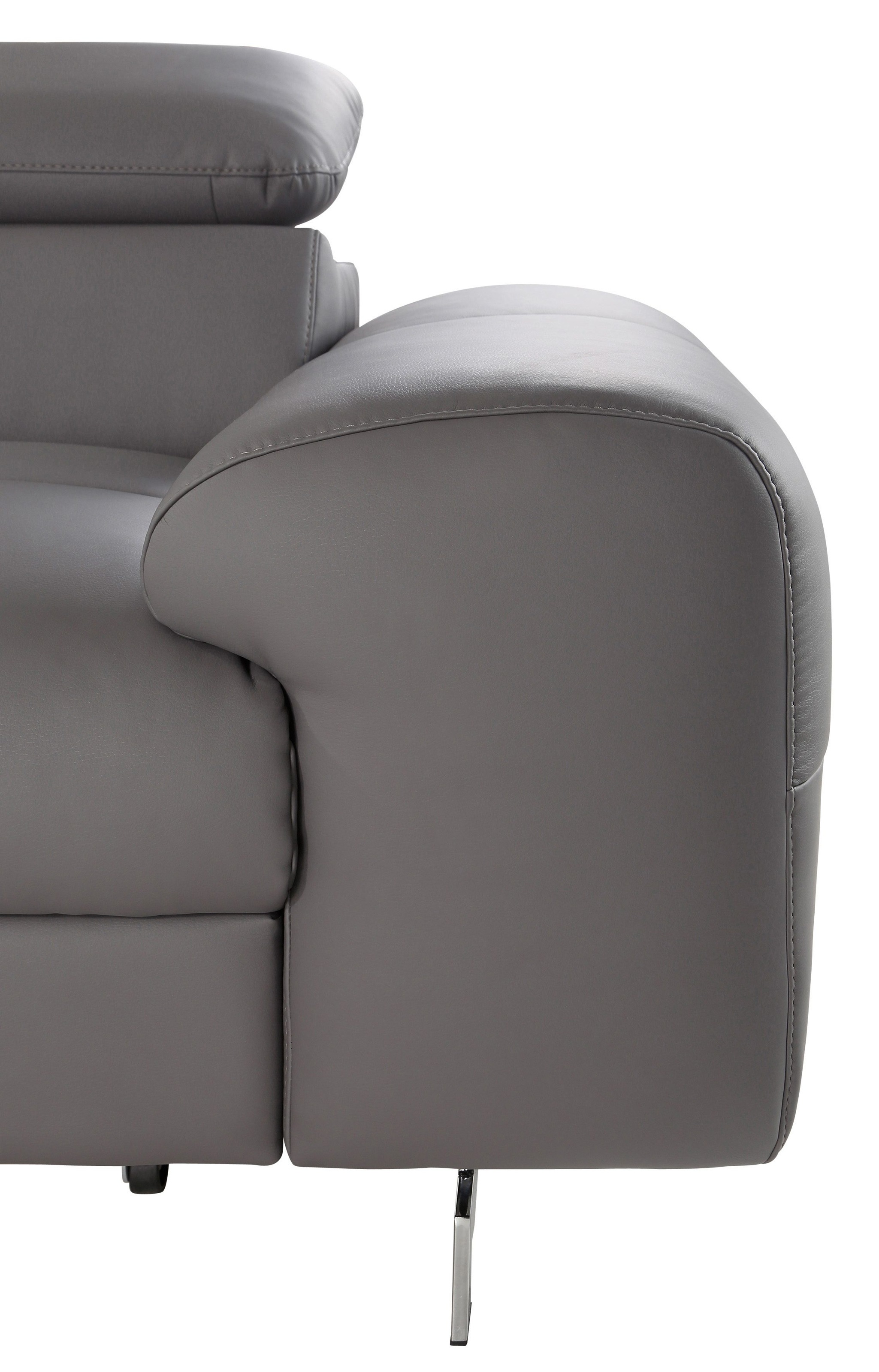 COTTA Ecksofa »Chef L-Form«, mit Kopfteilverstellung, edle Metallkufen, wahlweise mit Bettfunktion