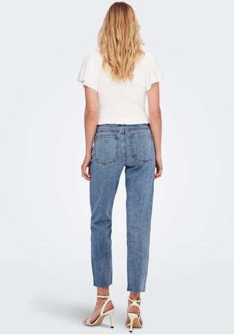 Only Straight-Jeans »ONLEMILY HW ST CR ANK RAW BTN MAE06« kaufen
