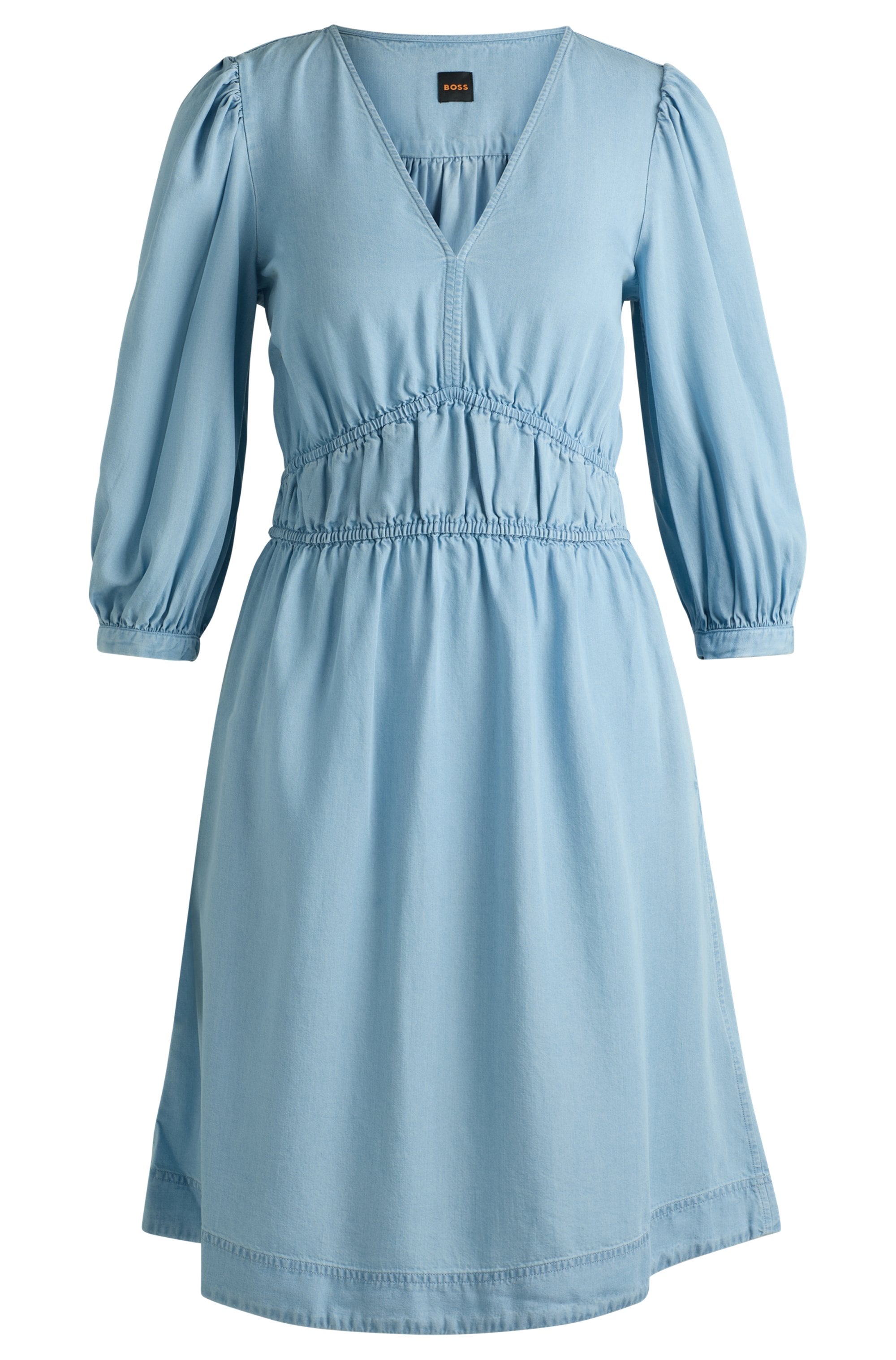 BOSS ORANGE Blusenkleid »Dezzan Premium Damenmode«, mit Metalllogo hinten