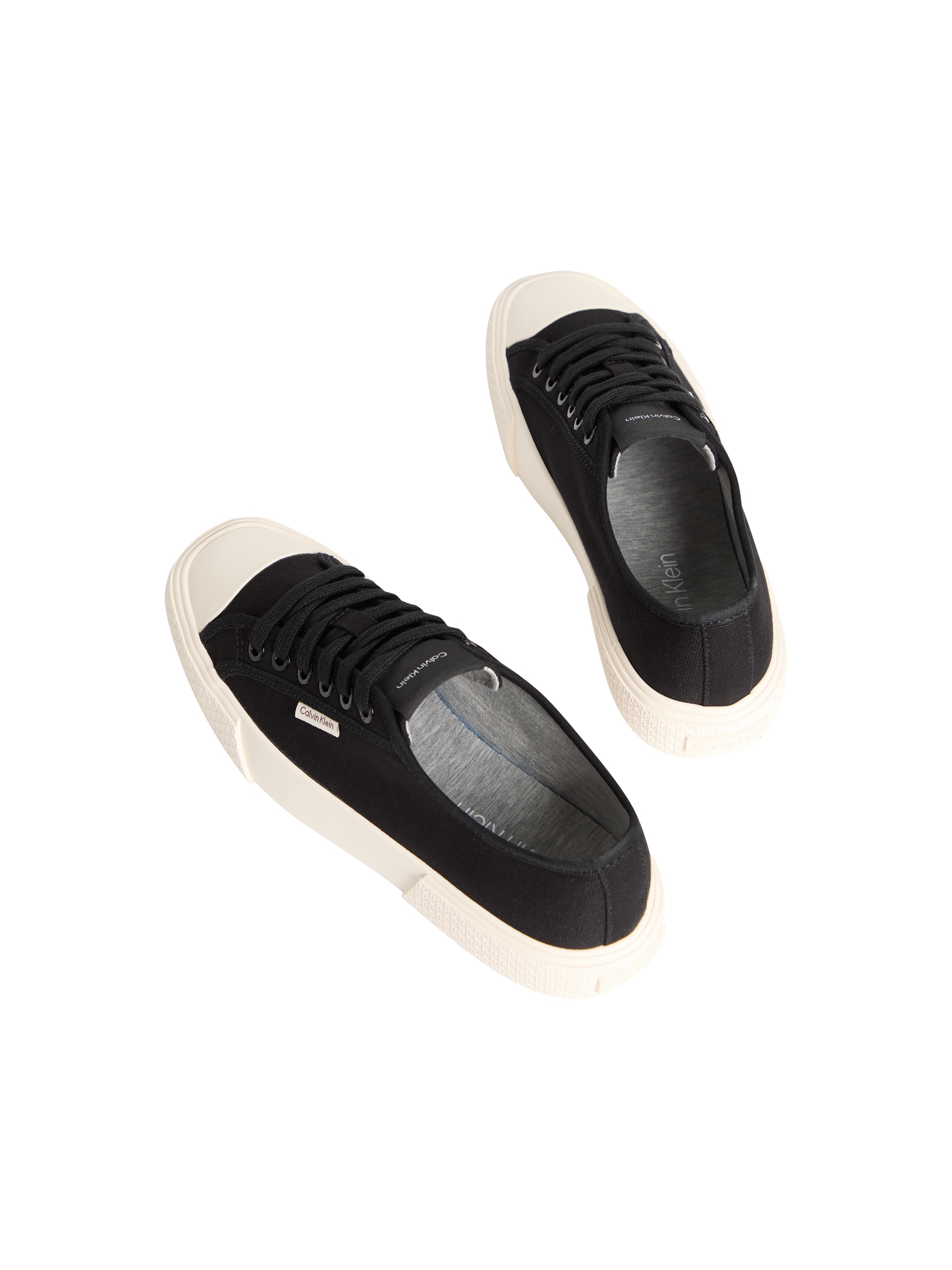 Calvin Klein Plateausneaker "VULC LACE UP CANVAS" Schnürschuh, Canvas-Sneaker, Halbschuh mit Gummikappe