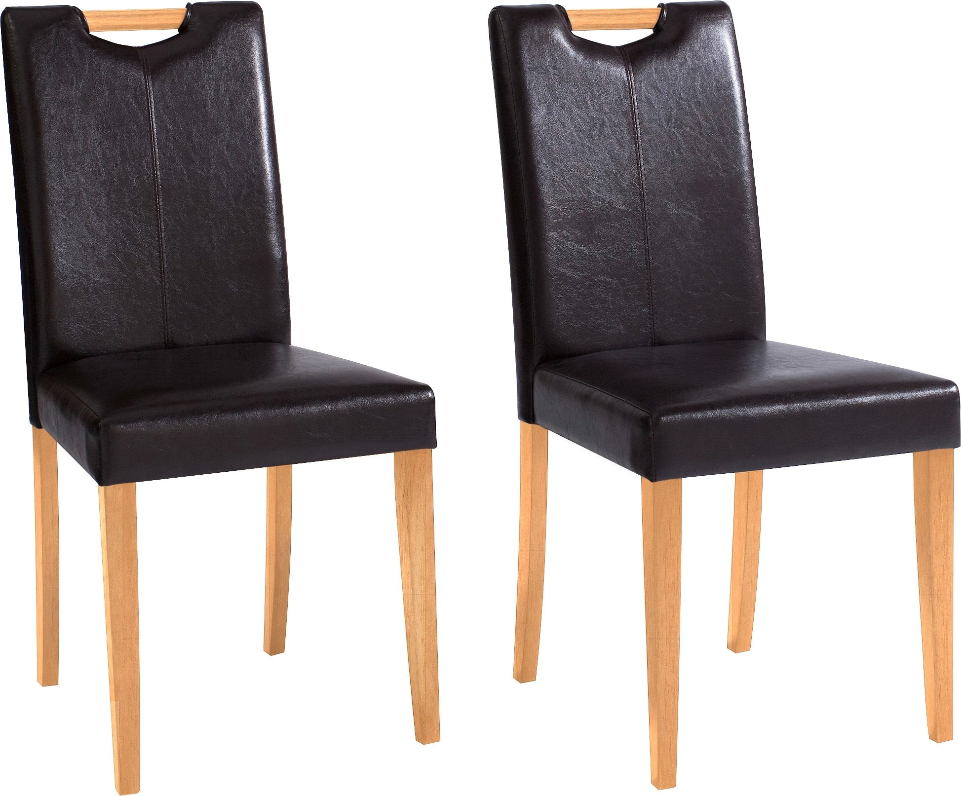 Home affaire Stuhl »Stuhlparade«, (Set), 2 St., Microfaser, in zwei  unterschiedlichen Bezugsqualitäten, Sitzhöhe 46 cm | BAUR
