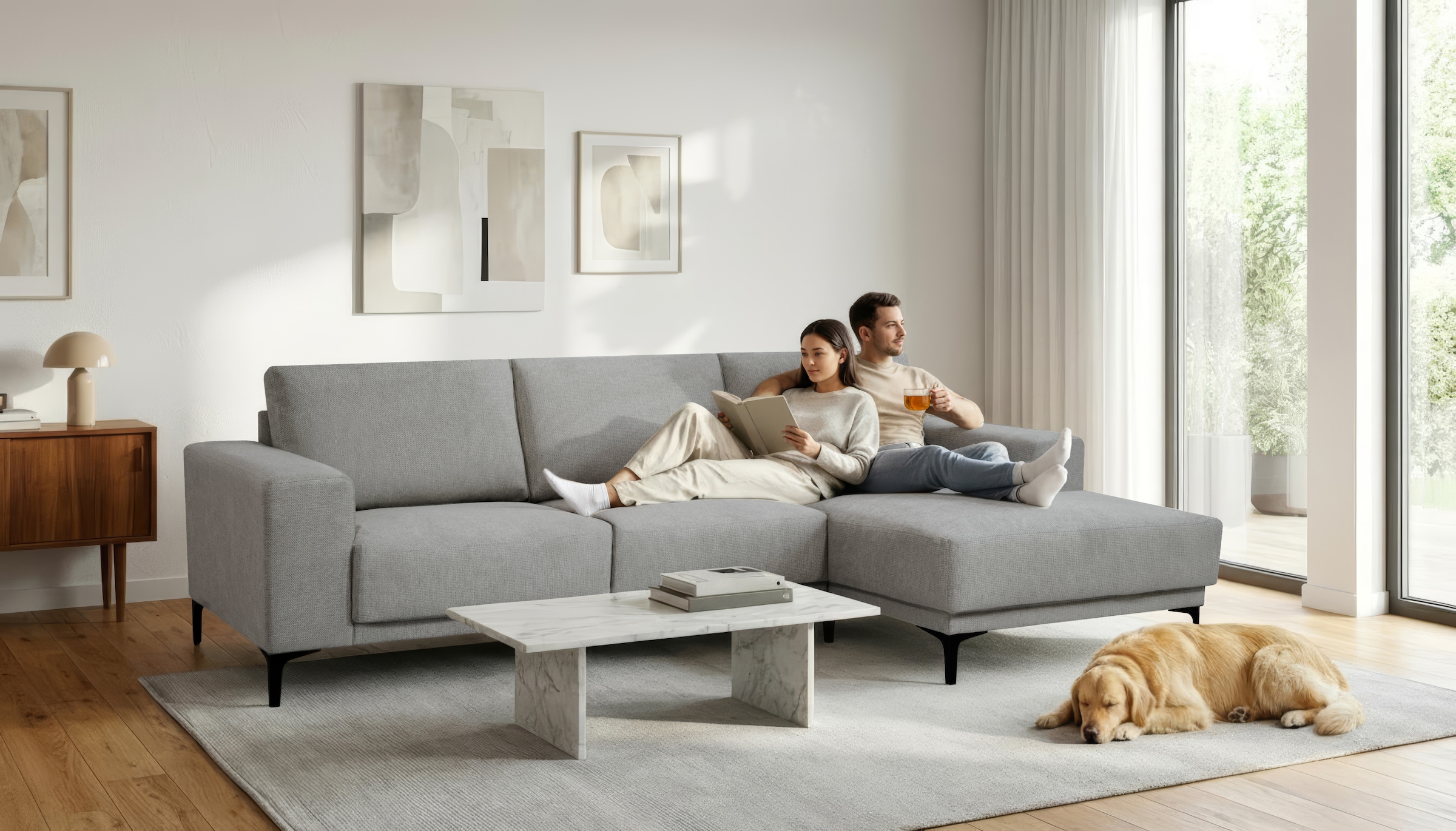 OTTO home Ecksofa "Xander, L-Form," Breite 280 cm, Soft-Touch Chenille, sch günstig online kaufen