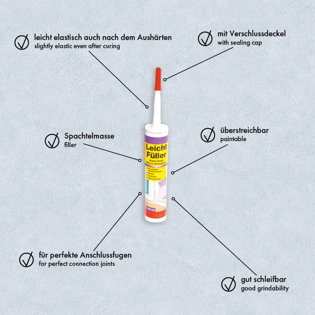 A.S. Création Fugenfueller »Fugen und Flächen Leichtfüller«, für perfekte Anschlussfugen, 310 ml