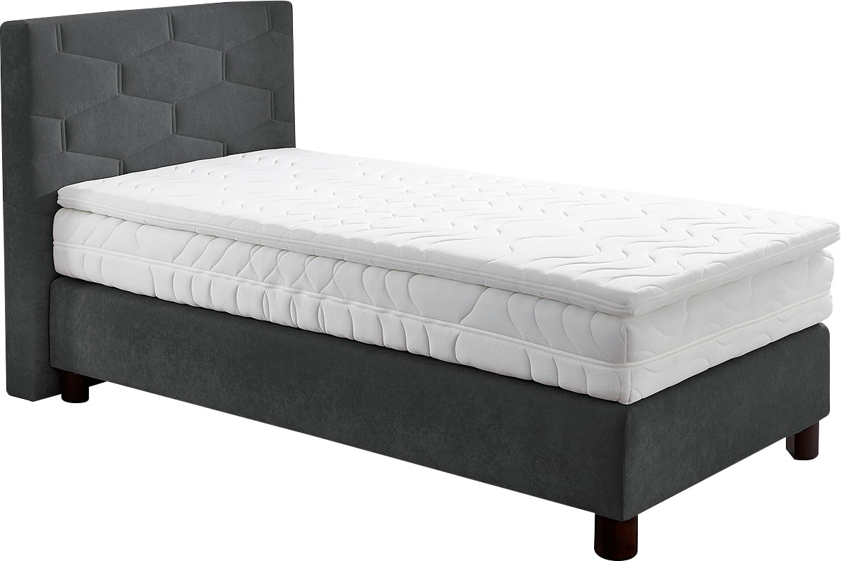 Boxspringbett, wahlweise mit Topper