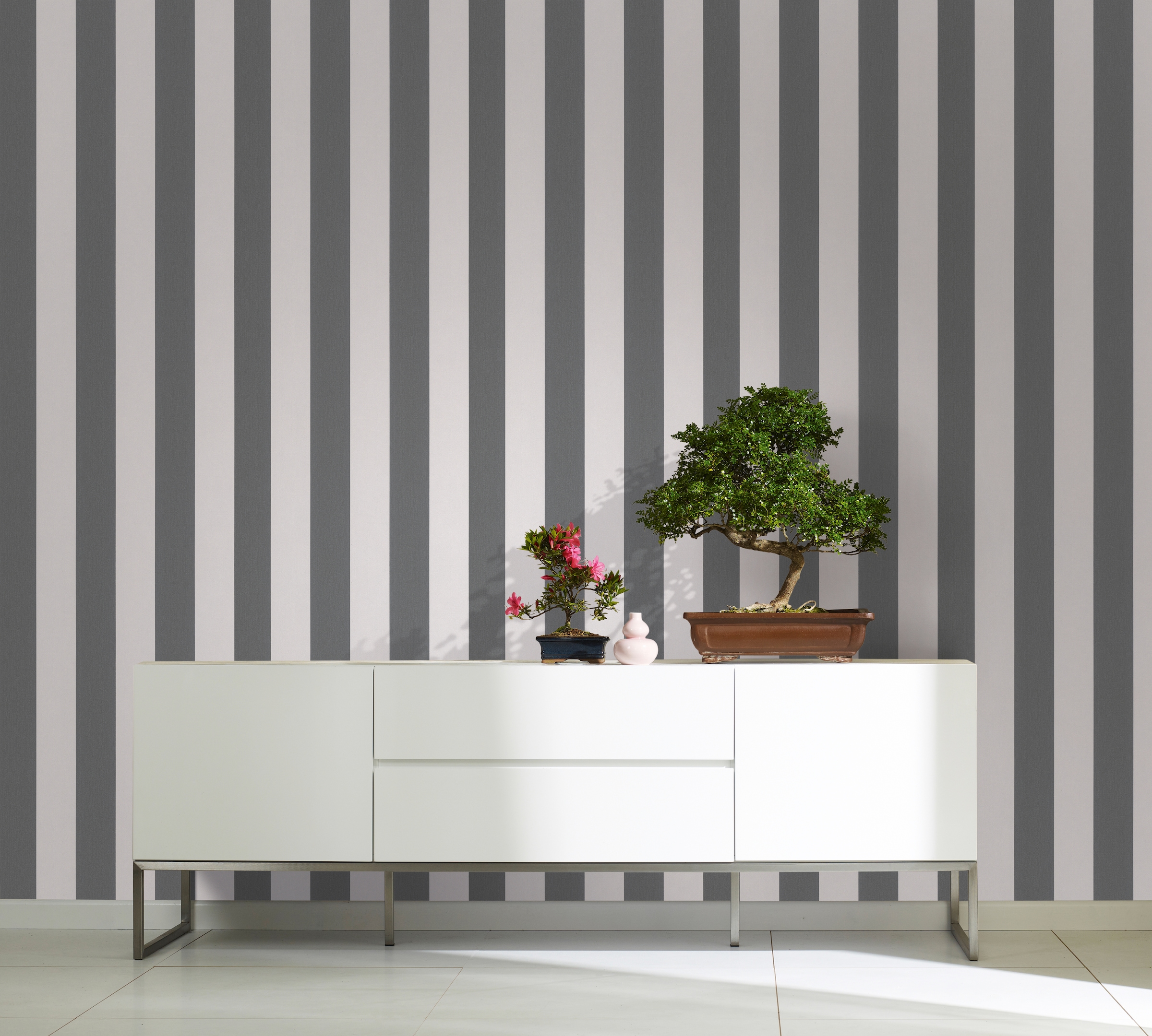 Novamur Vliestapete, gestreift, moderne Tapete für Wohnzimmer Schlafzimmer Küche