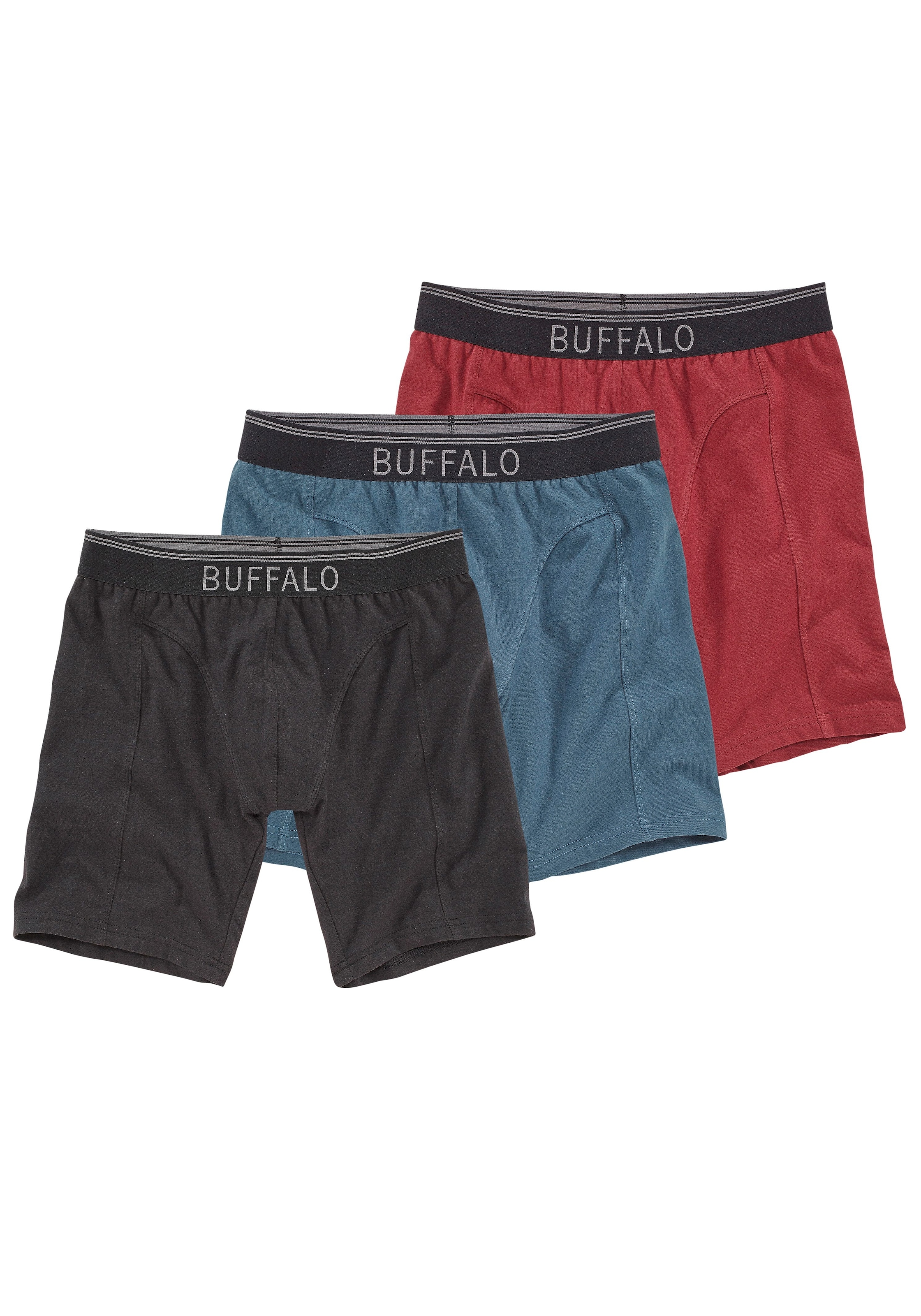 Buffalo Boxer, (Packung, 3 St.), in langer Form ideal auch für Sport und Tr günstig online kaufen