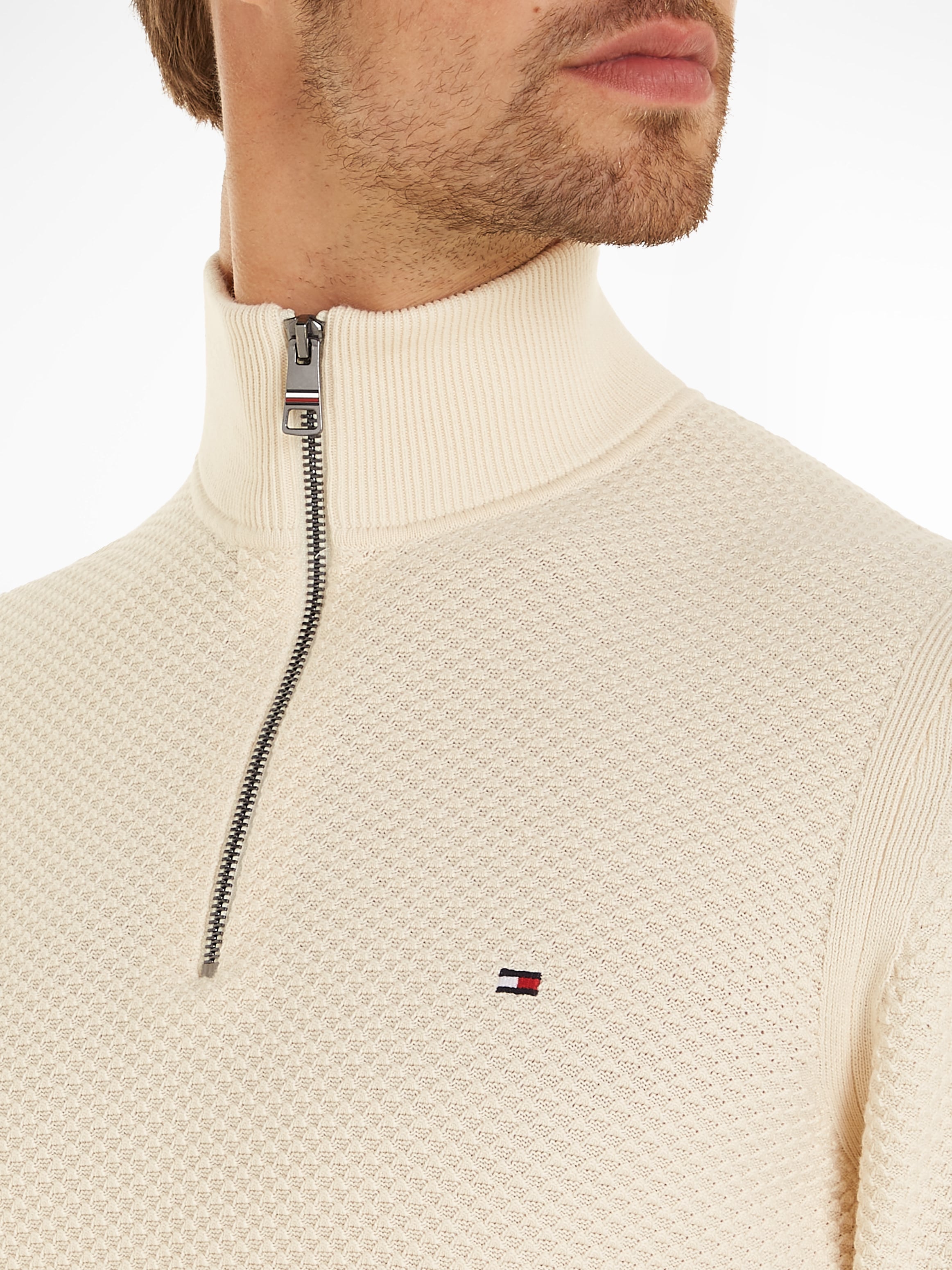 Tommy Hilfiger Troyer »OVAL STRUCTURE ZIP MOCK«