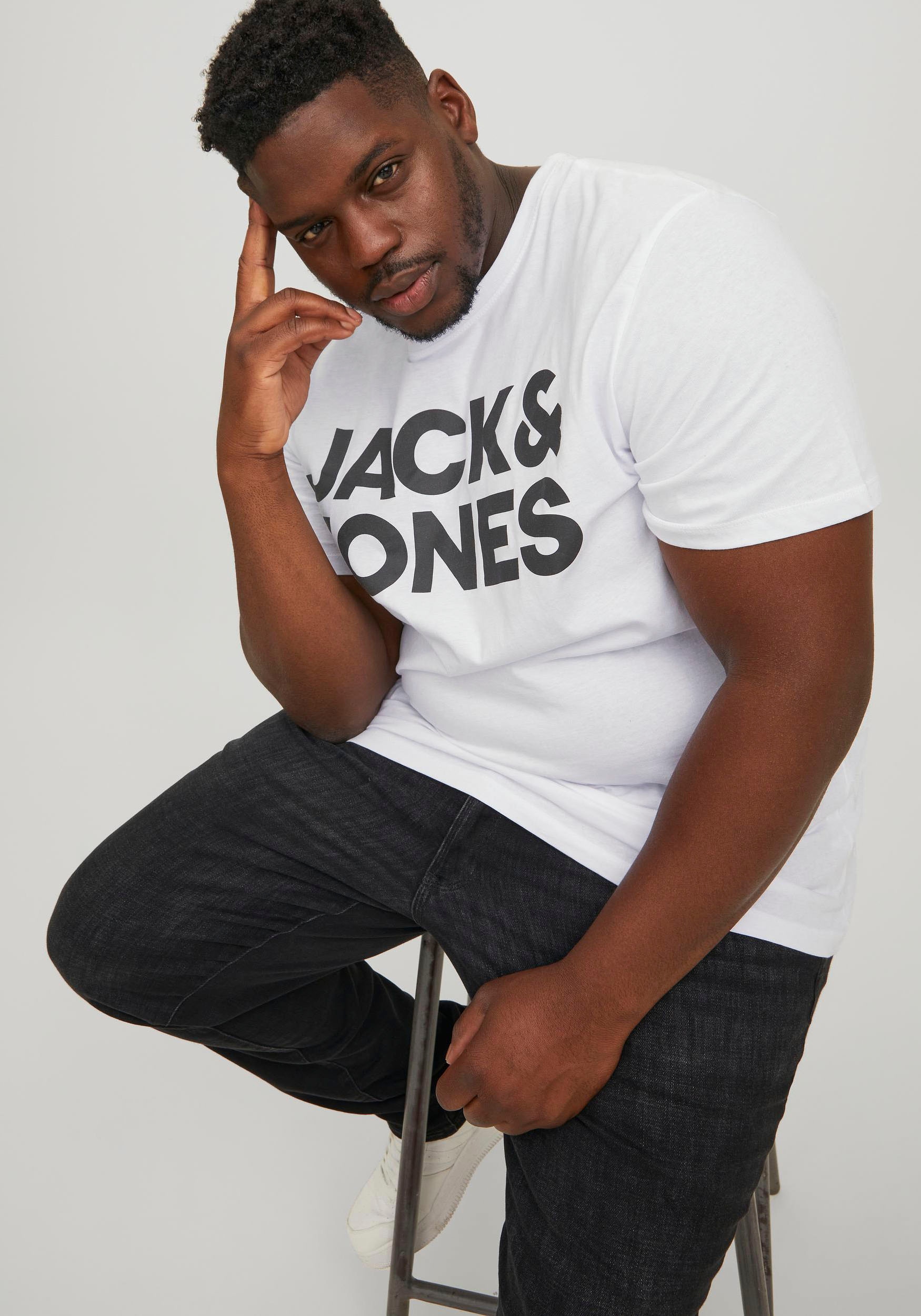 Jack & Jones PlusSize Rundhalsshirt »CORP LOGO TEE«