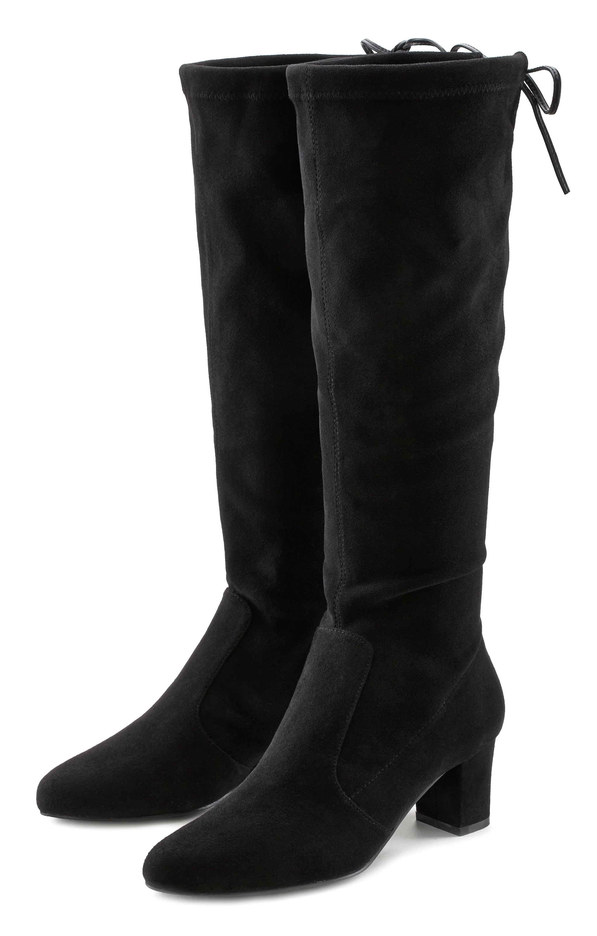 LASCANA Schlupfstiefel, Schlupfboots, Slouchy Boots, Slip-On, Stretch & Blo günstig online kaufen