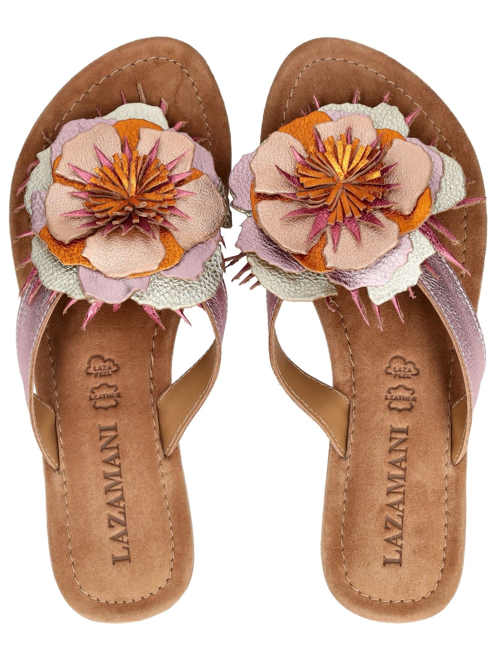 Lazamani Zehentrenner »Lazamani Pantoletten Leder/Textil«