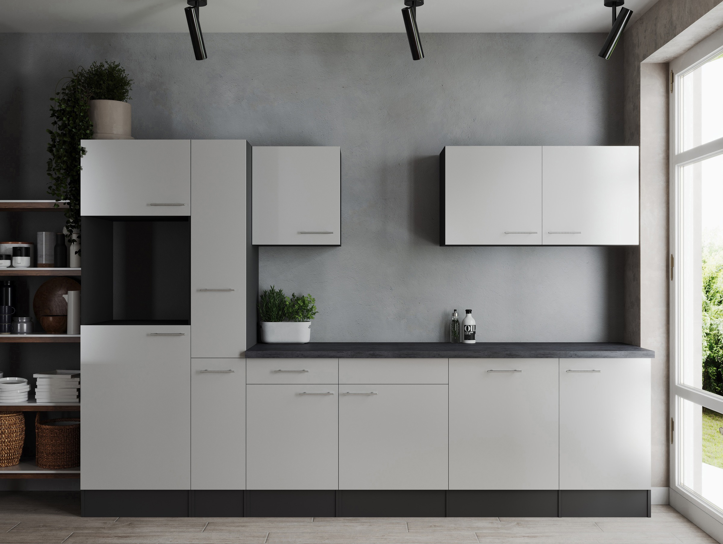 RESPEKTA Küchenzeile "Oliver" Breite 310 cm, 90 cm Arbeitshöhe, in exklusiv günstig online kaufen