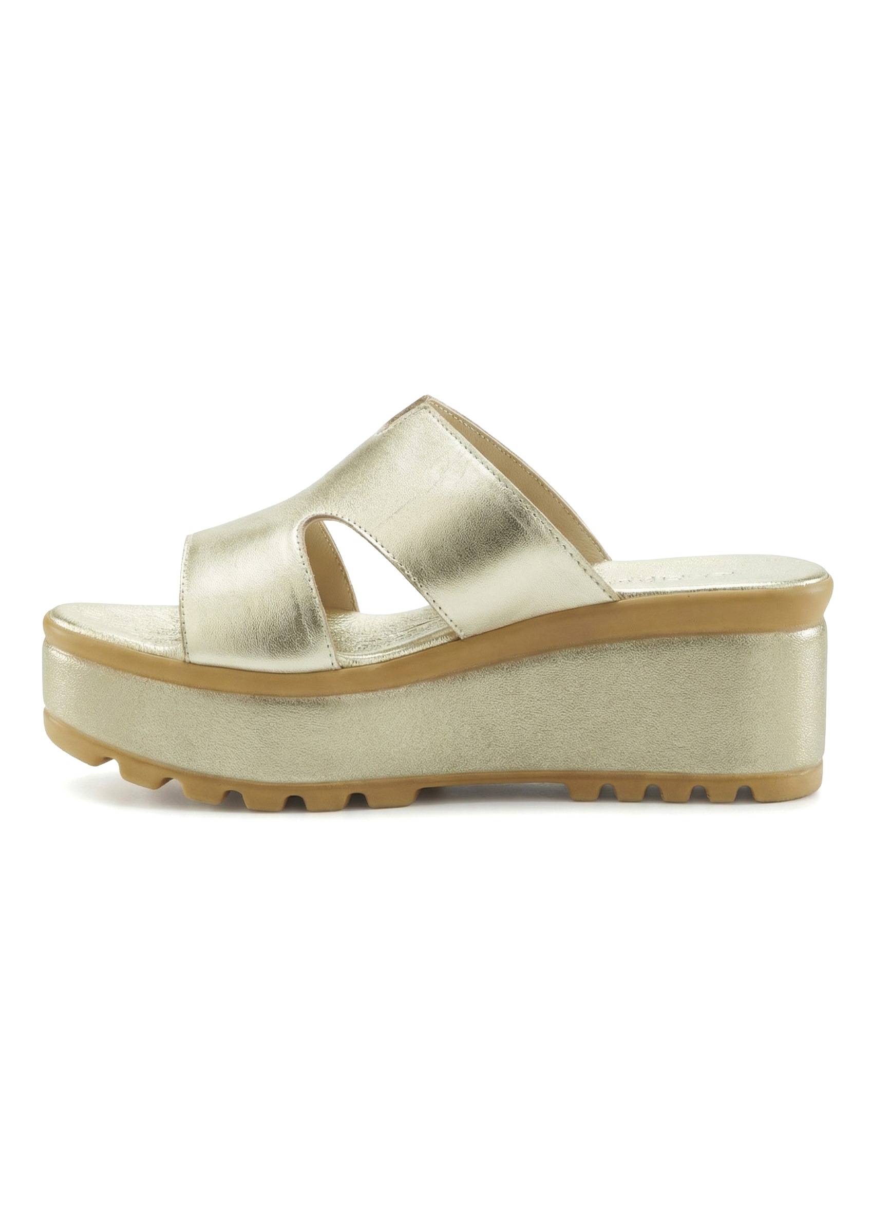 Thumbnail - LASCANA Pantolette "Sandale, Sommerschuh, Mule" aus Leder mit Keilabsatz