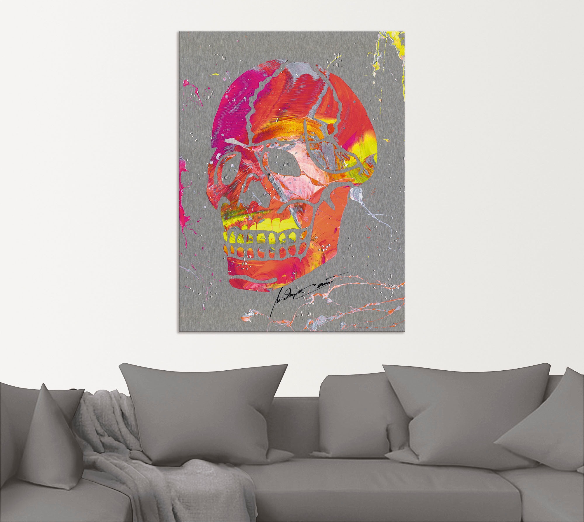 Artland Wandbild »Totenkopf 2«, Körper, (1 St.), als Alubild, Outdoorbild, Wandaufkleber in verschied. Größen