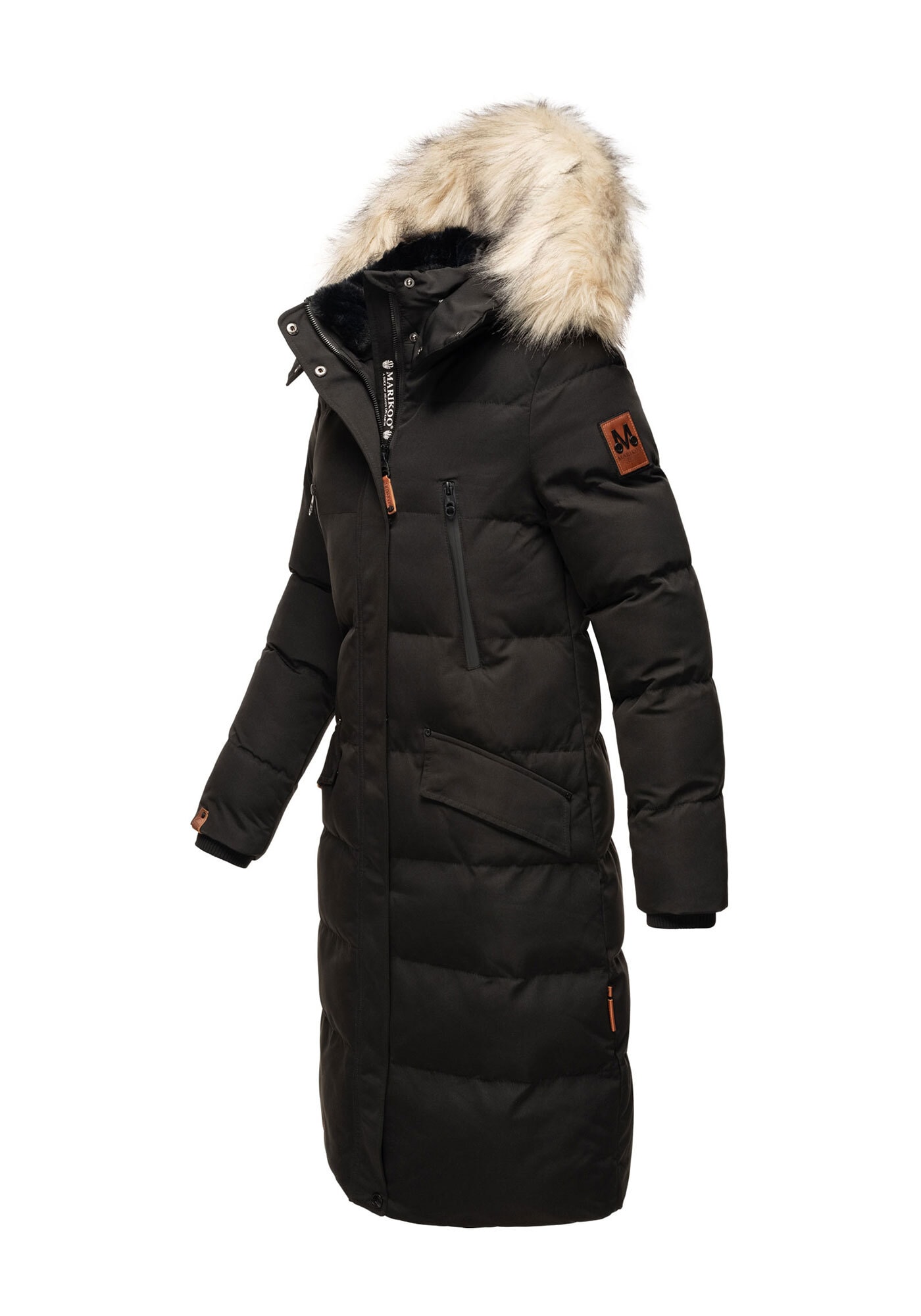 Marikoo Parka »Schneesternchen« langer Parka mit abnehmbarer Kapuze