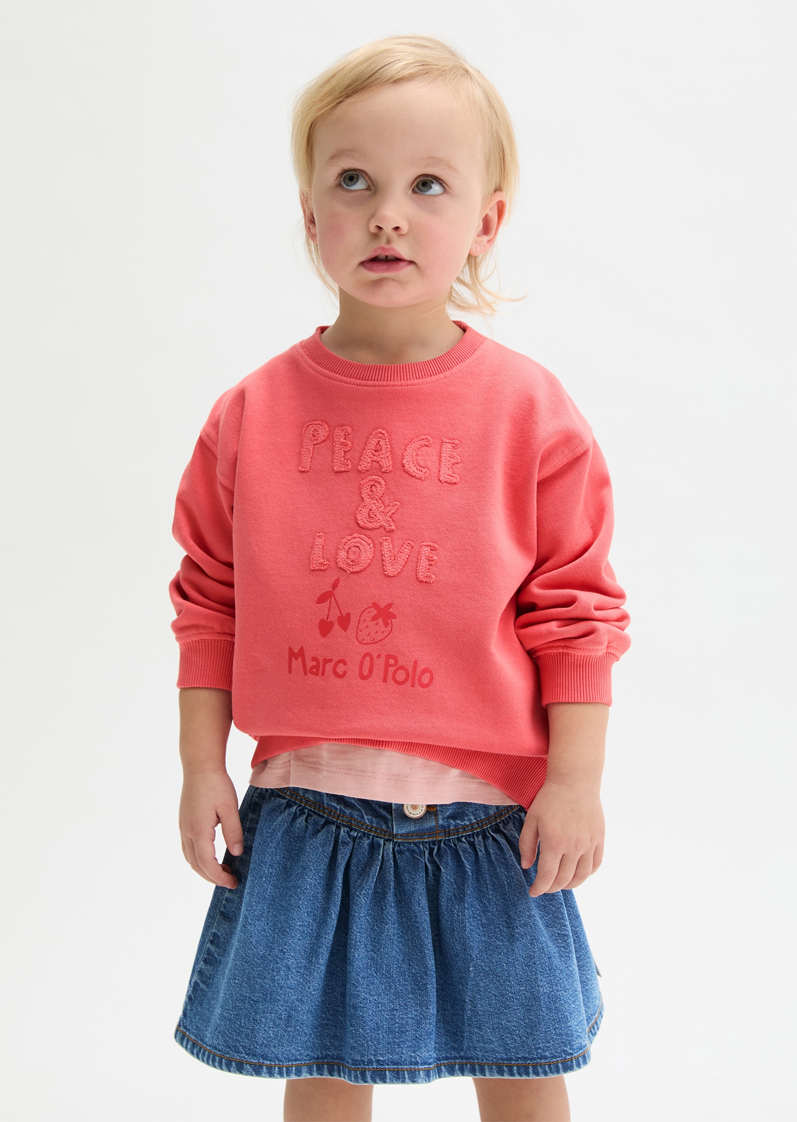 Marc OPolo Sweatshirt, TEENS Girls Sweatshirt aus Baumwolle mit Stickerei