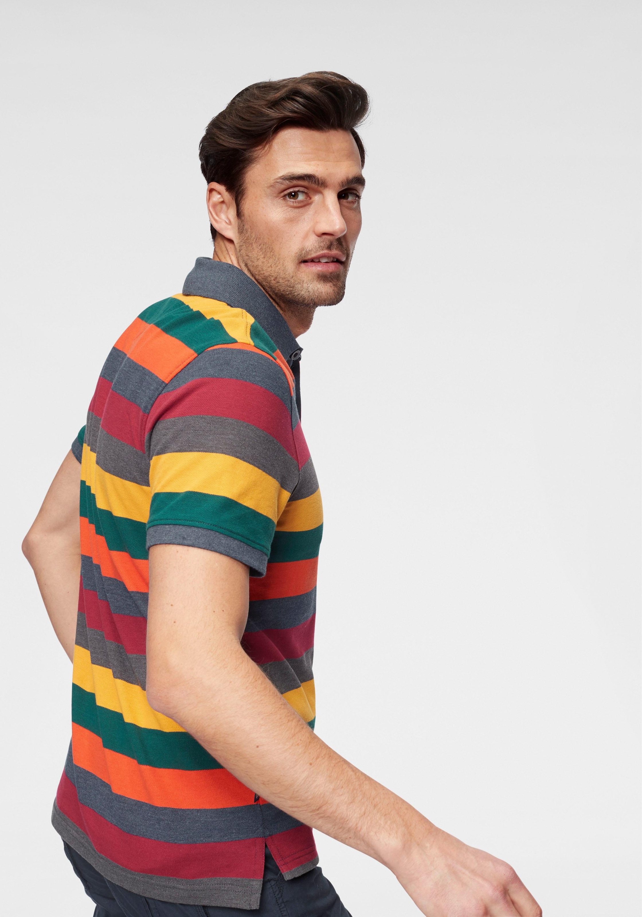 Rhode Island Poloshirt, mit Multicolour Ringel