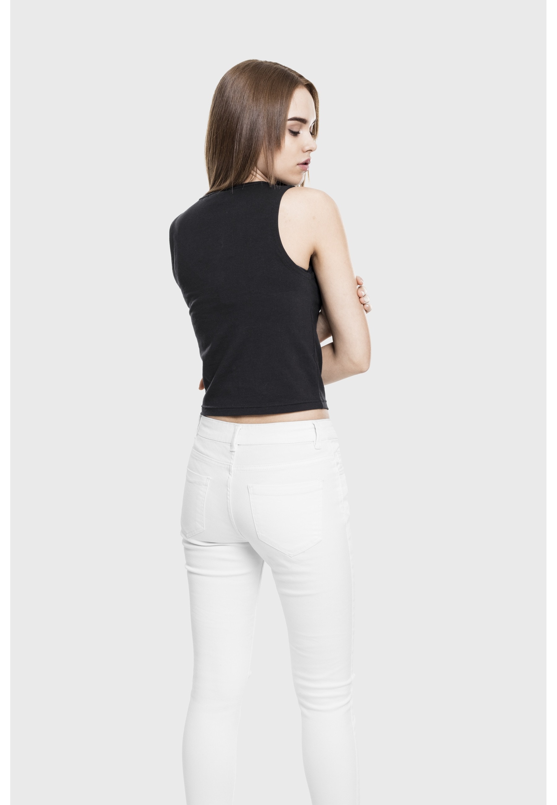 URBAN CLASSICS Yoga & Relax Shirt »Urban Classics Damen Ladies Lace Up Cropped Top« 1 Stk.