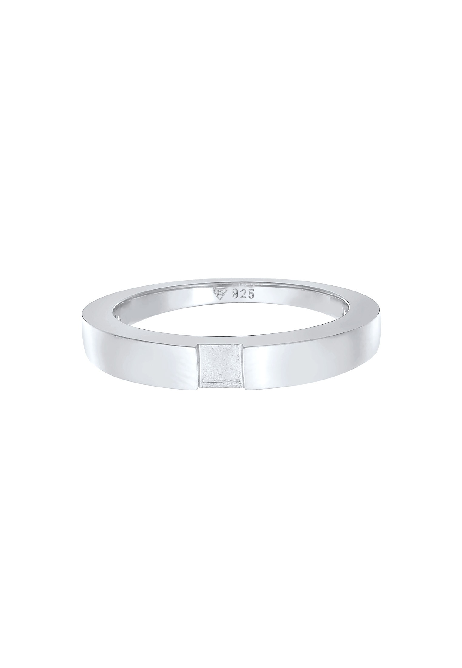 Elli Siegelring »Bandring Siegelring Schmal 925 Silber«