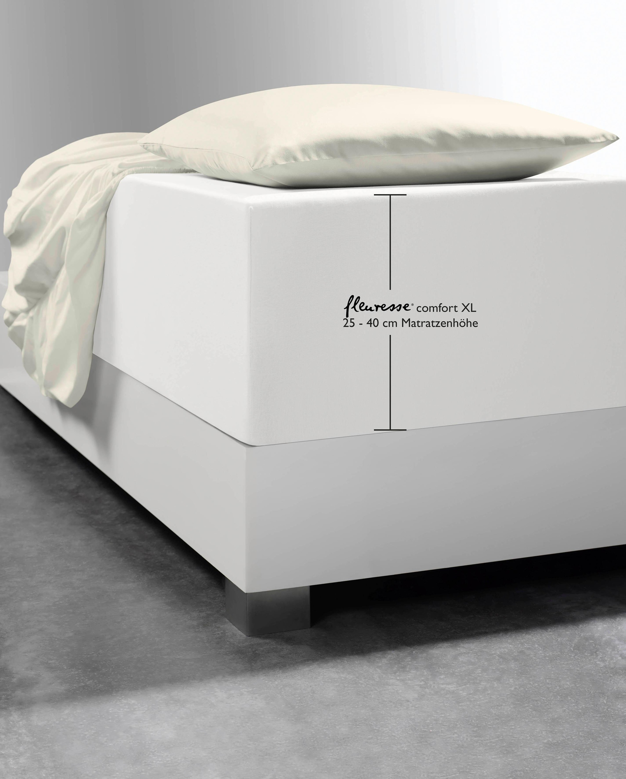 fleuresse Spannbettlaken "Comfort XL" Mako-Jersey, für Matratzen bis 40 cm günstig online kaufen