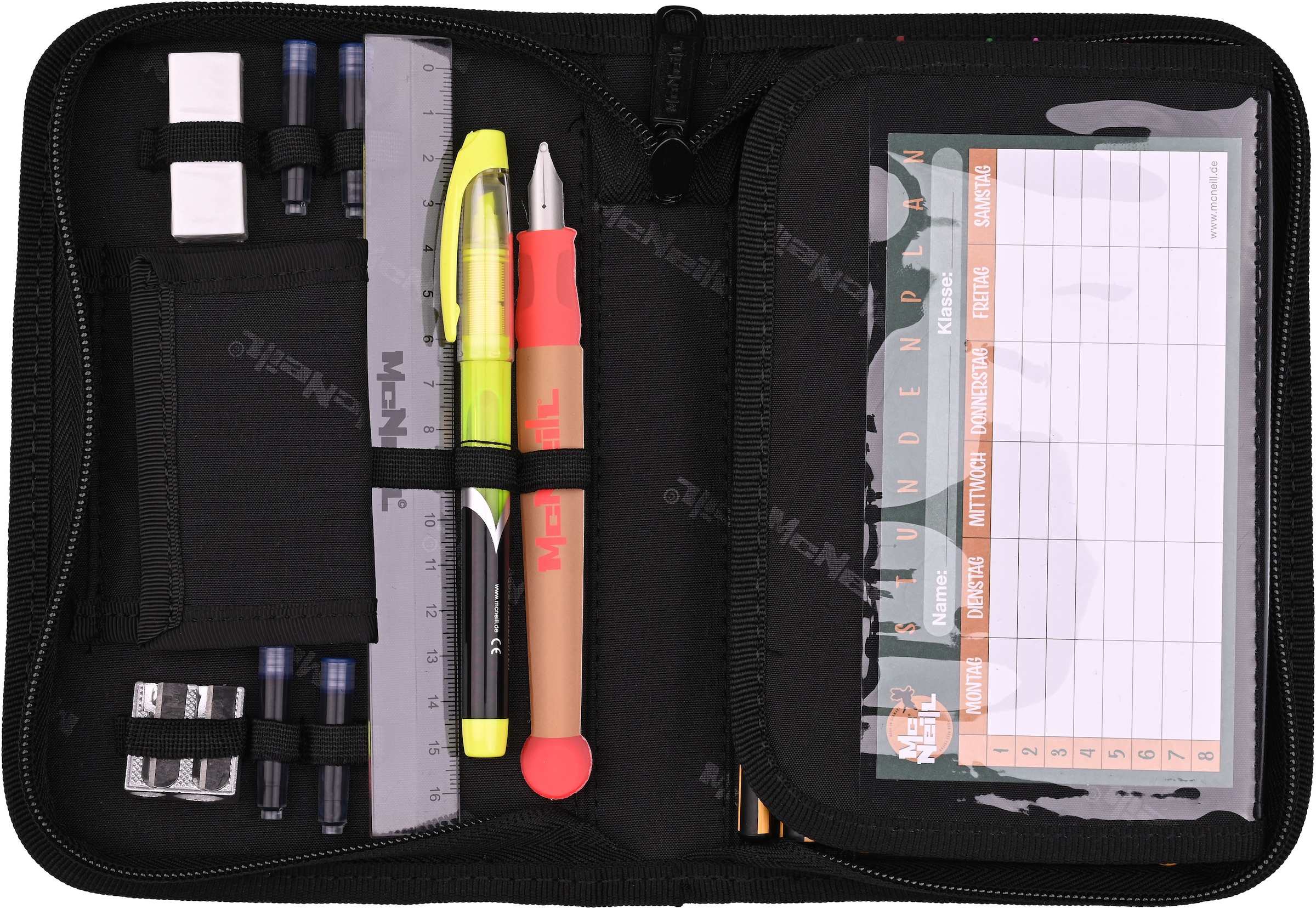 McNeill Schulranzen »Bravo, inkl. Etui, Turnbeutel,« Reflektierende Streifen auf den Schultergurten;Retroreflektierende Flächen