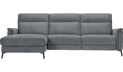 Ecksofa »Barano, L-Form, 260cm, in Leder und Webstoff,«