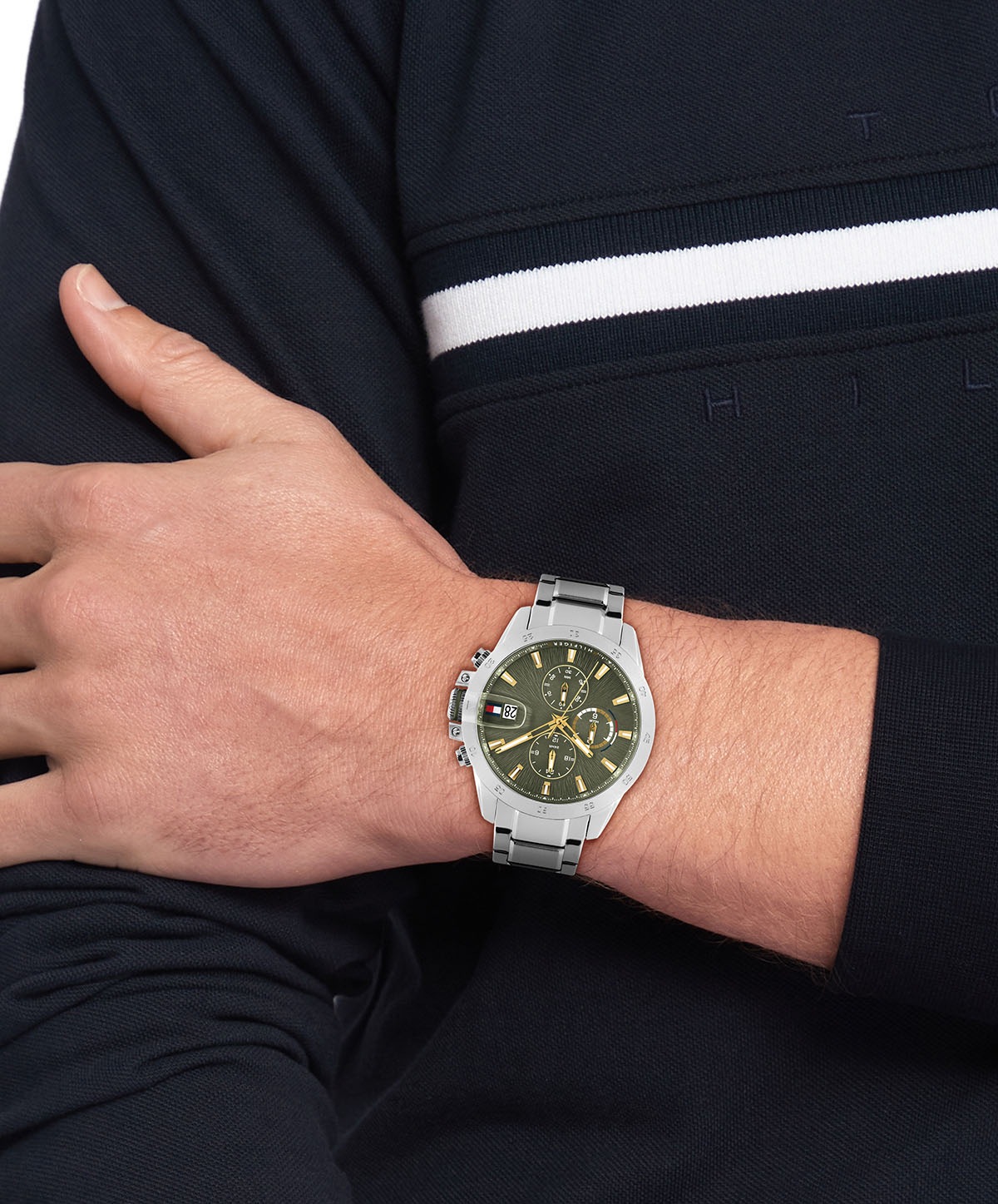 Tommy Hilfiger Multifunktionsuhr »Jameson«, Quarzuhr, Armbanduhr, Herrenuhr, Edelstahlarmband, analog, Tag