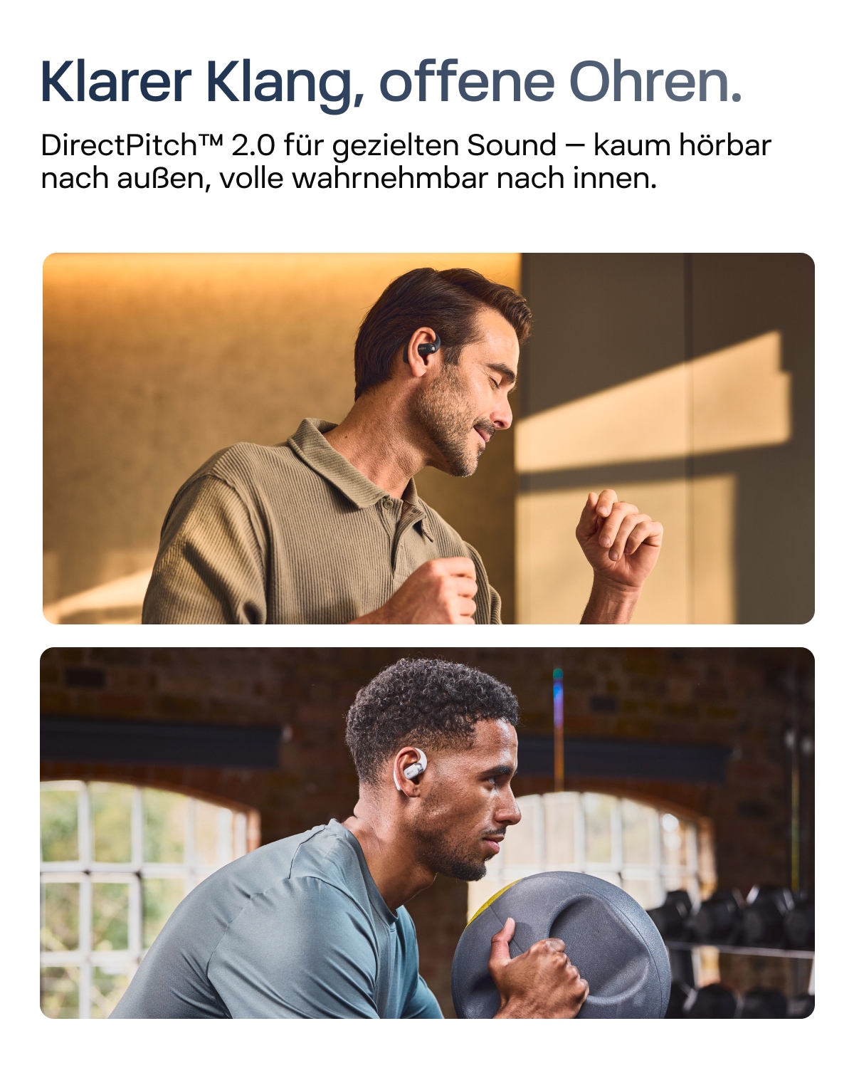 Shokz Open-Ear-Kopfhörer »OpenFit 2+ inklusive Schutzhülle«, A2DP Bluetooth, Freisprechfunktion-True Wireless