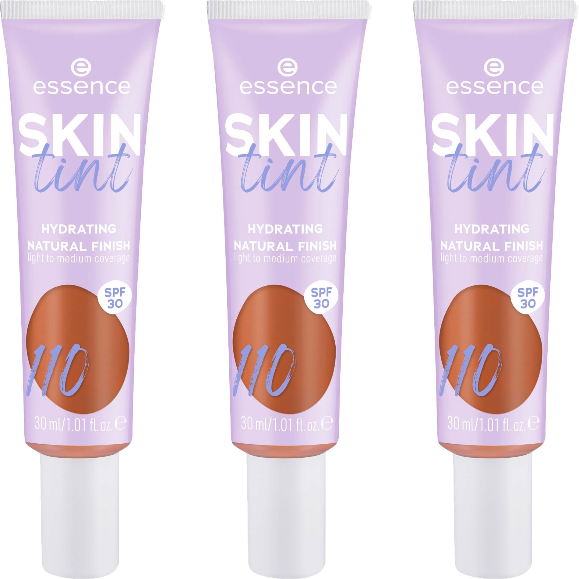Essence Foundation »SKIN tint«, (3er Pack), mit veganen Inhaltsstoffen