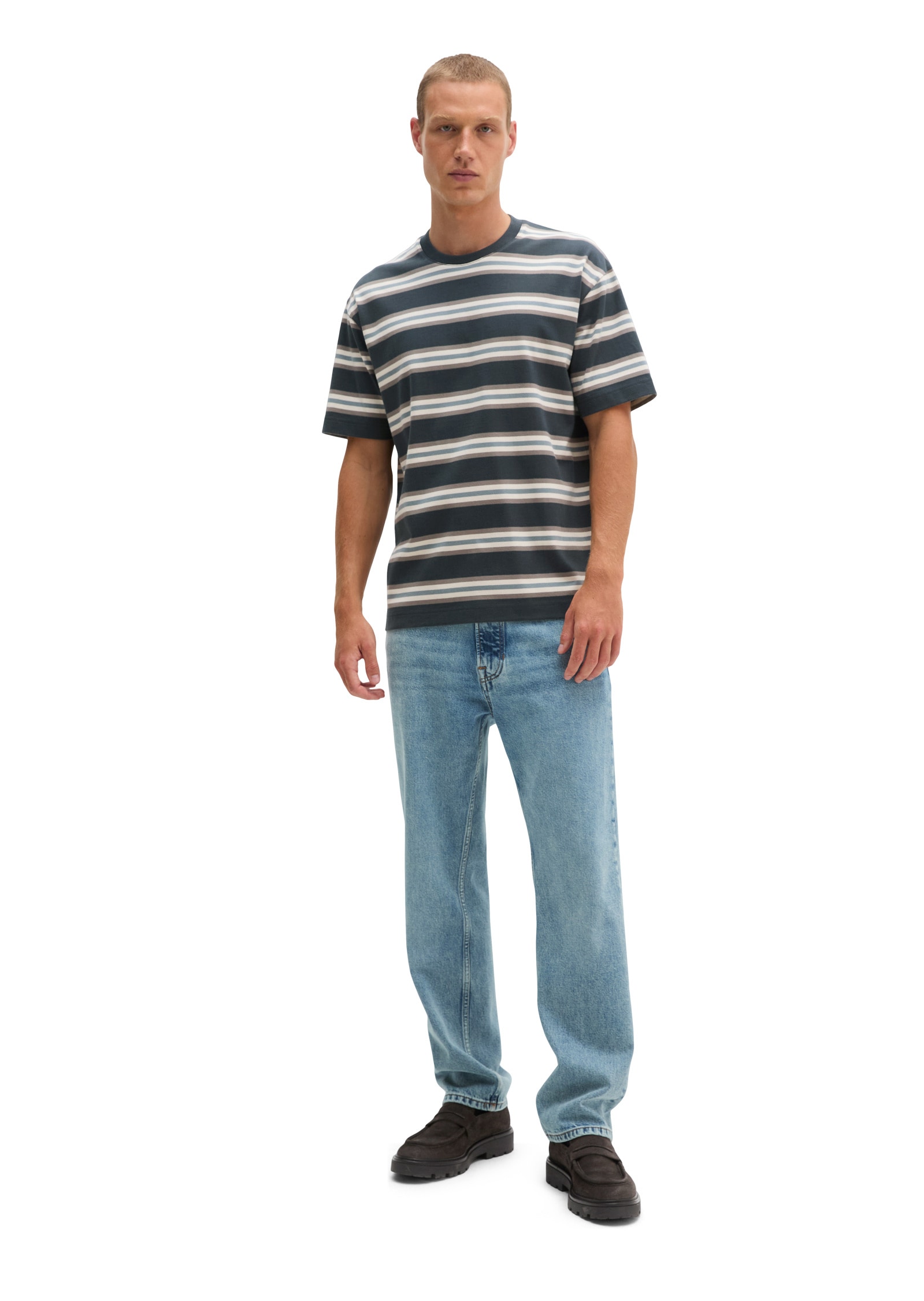 Marc O'Polo T-Shirt »aus garngefärbter Bio-Baumwolle«