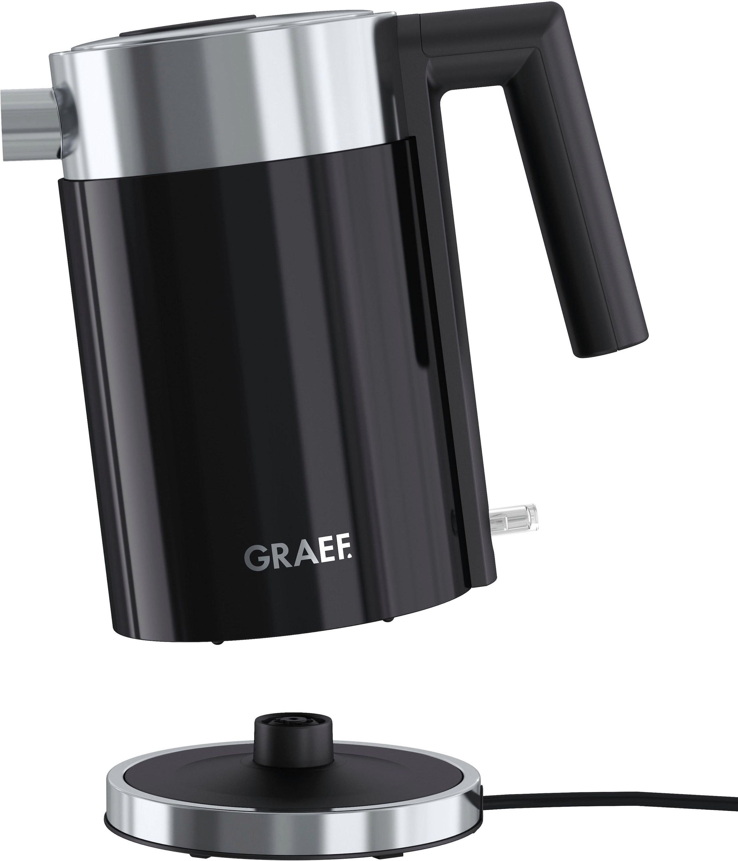 Graef Wasserkocher »WK 402«, 1 l, 1850 W, Edelstahl, schwarz