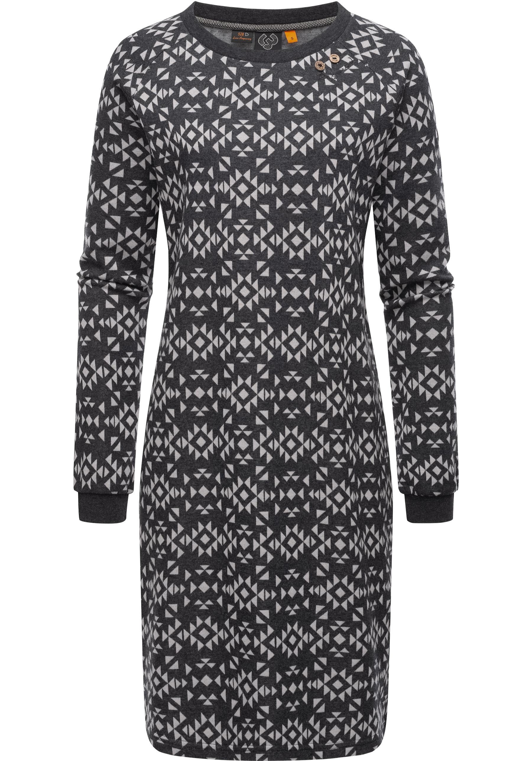 Ragwear Sweatkleid "Dassa Aztec" Ohne Taschen stylisches Langarmkleid für d günstig online kaufen