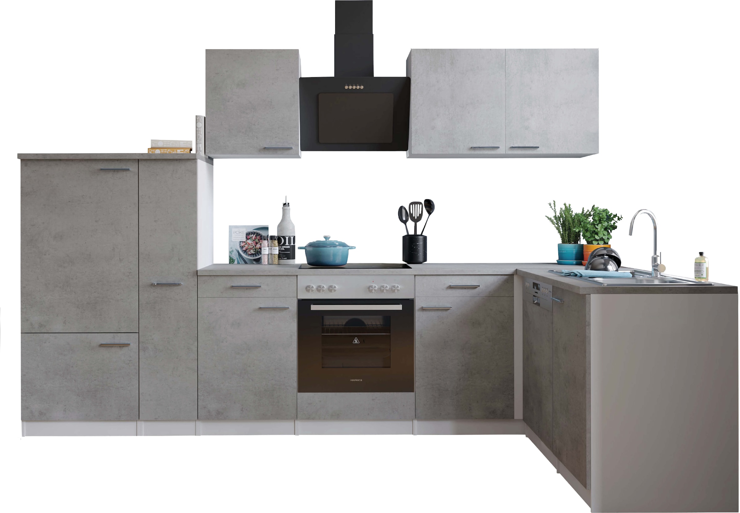 MESANA Winkelküche "Malia", Breite 310 cm, 85 cm Arbeitshöhe, in exklusiver günstig online kaufen