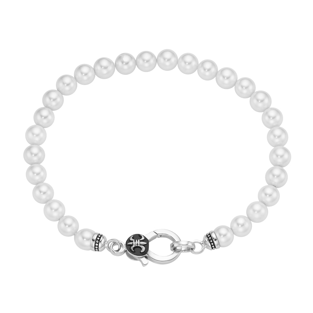 GIORGIO MARTELLO MILANO Armband »mit weißen Muschelkern-Perlen, Silber 925«