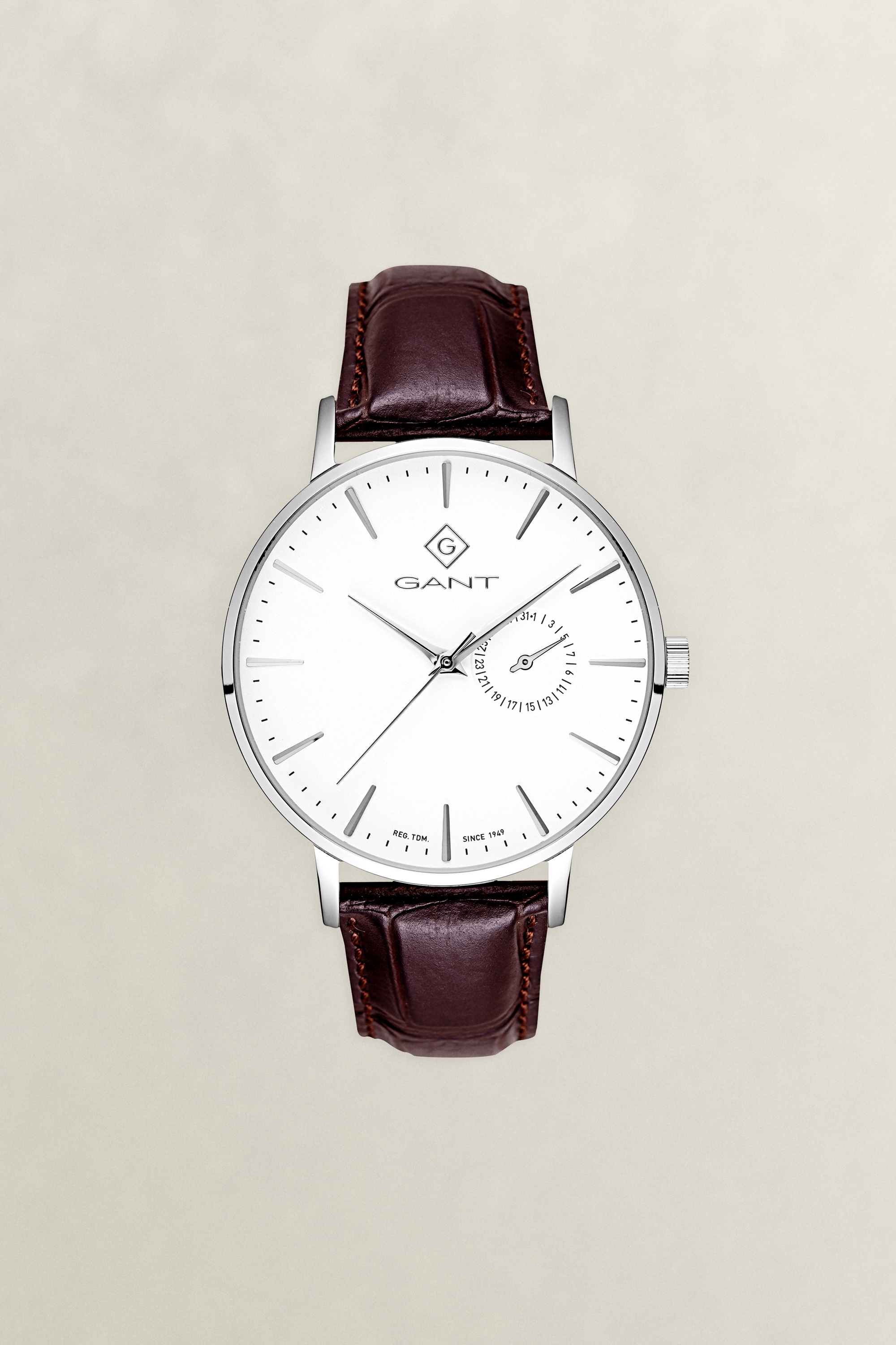 Gant Quarzuhr »Park Hill III« Armbanduhr, Herrenuhr, Lederarmband, analog, Tag