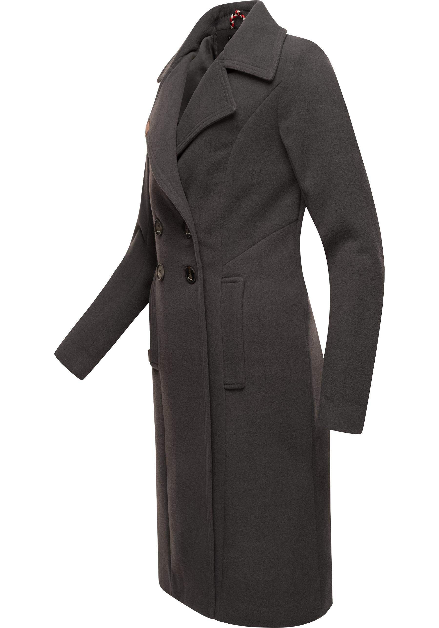 Navahoo Wintermantel »Wooly«, edler Damen Trenchcoat in Wollmantel-Optik