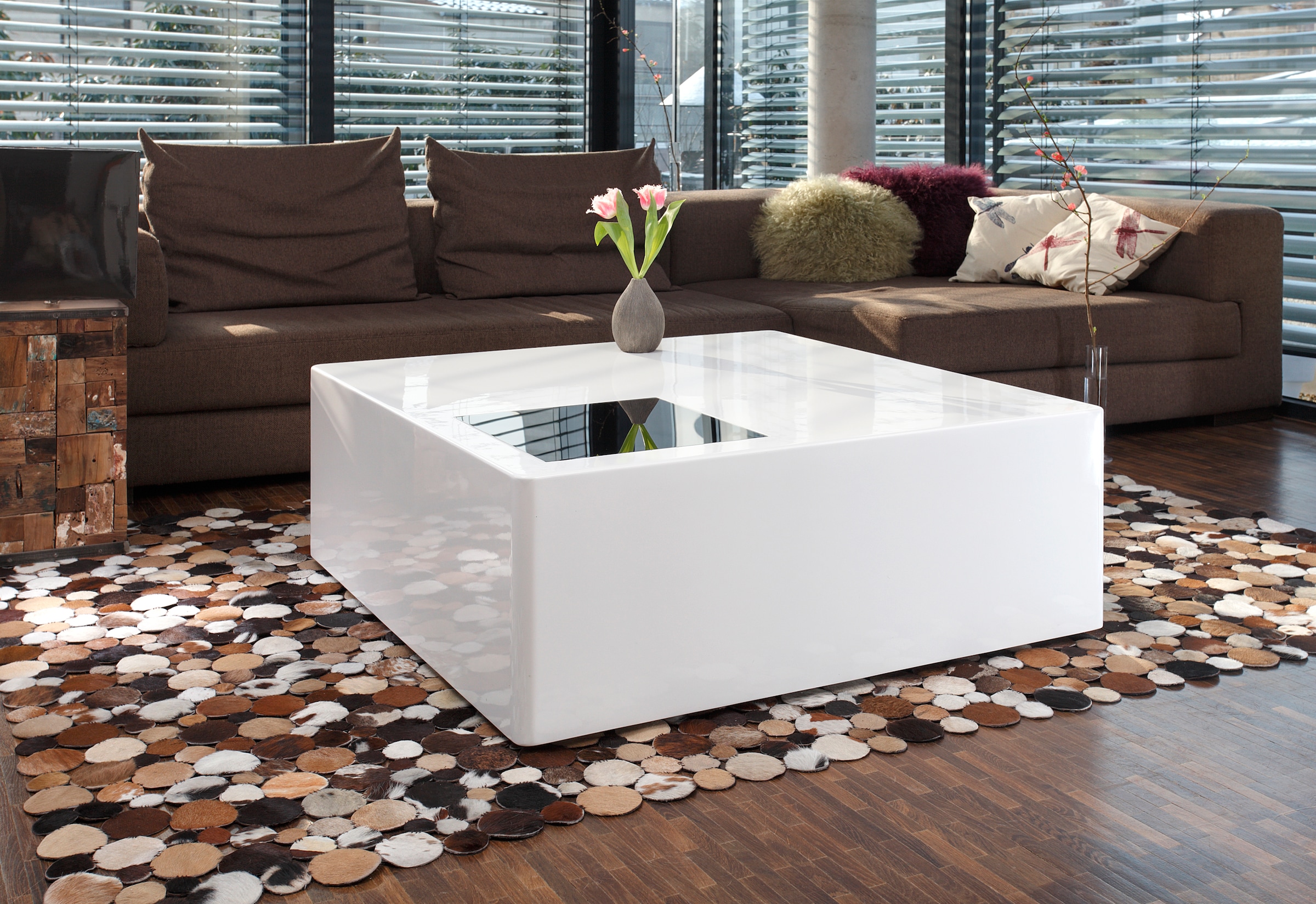SalesFever Couchtisch "Couchtisch mit Stil" Schwarzglas Quadrat: Eleganlt günstig online kaufen