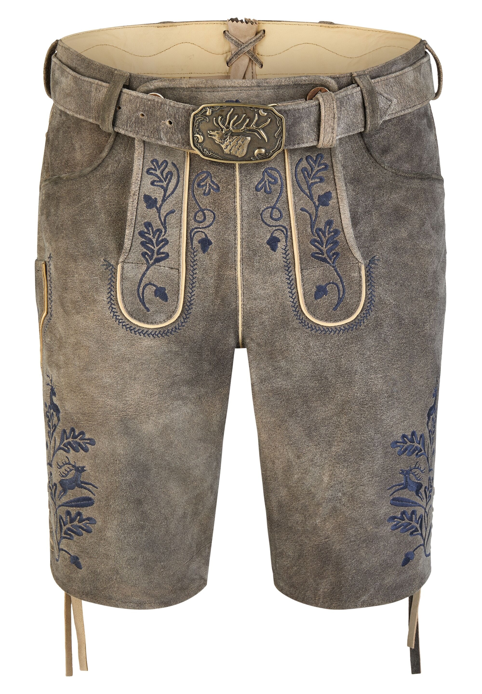 Spieth & Wensky Lederhose "Hofmeister" mit Stickerei am Beinabschluss