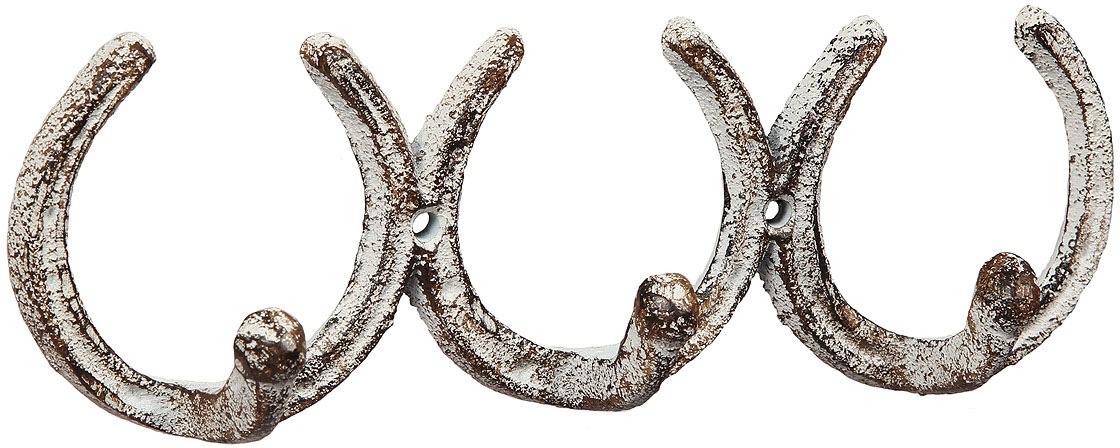 Ambiente Haus  Wandhaken 3er Haken aus Gusseisen - Hufeisen