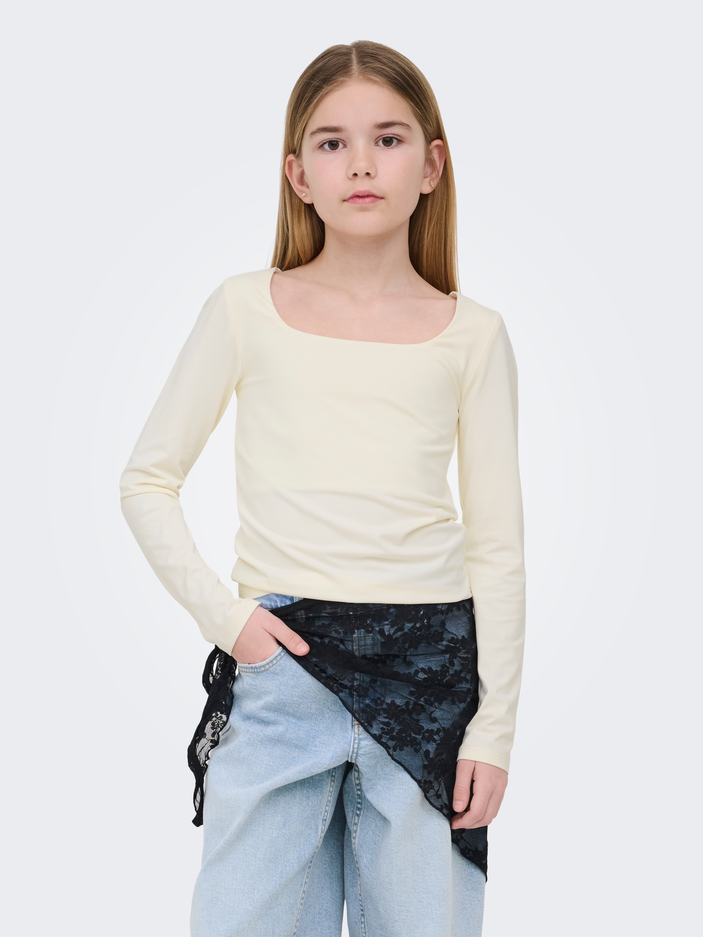 KIDS ONLY Langarmshirt »KOGEA L/S 2-WAYS FIT TOP CS JRS NOOS«