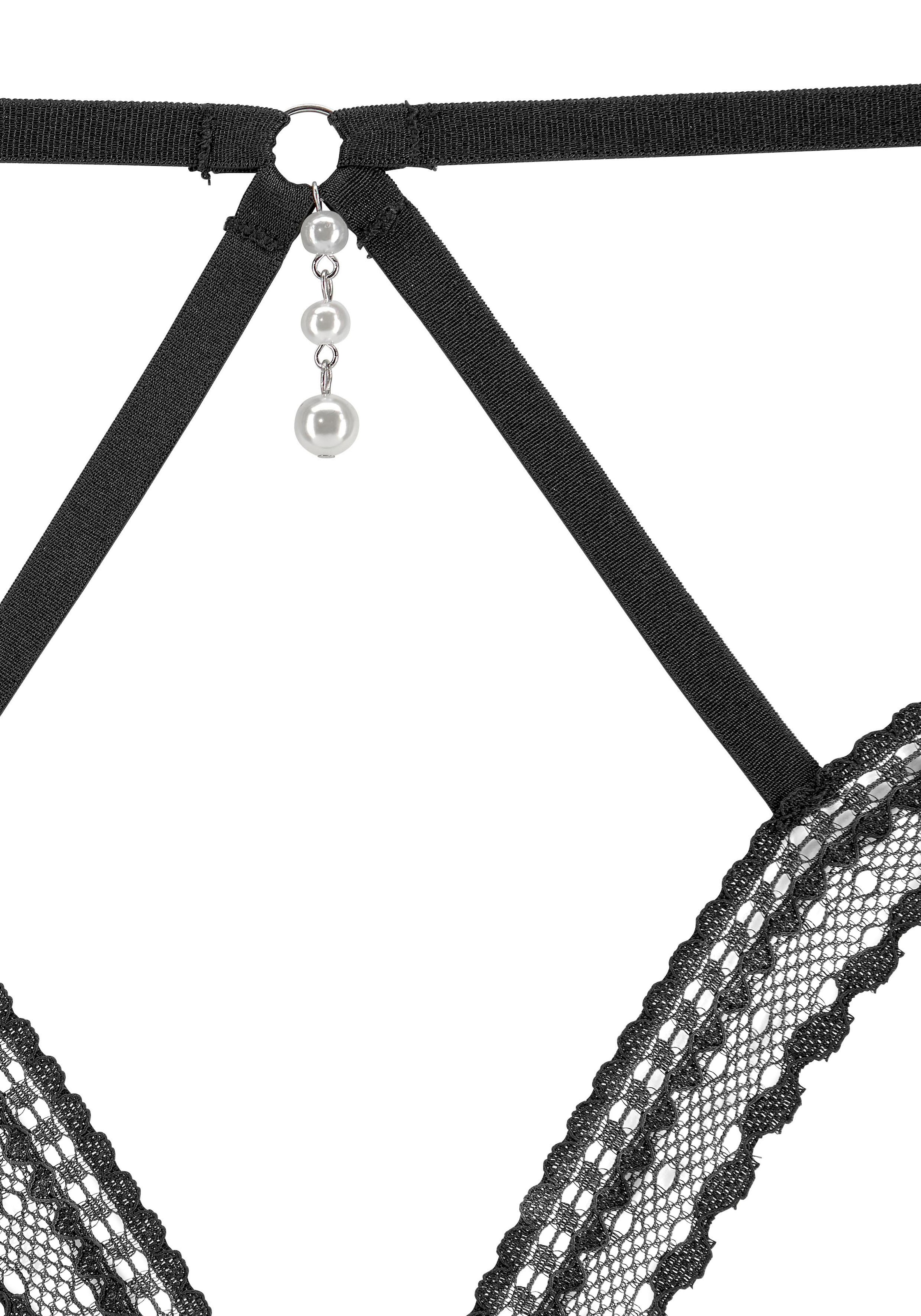 petite fleur gold Panty-Ouvert aus transparentem Tüll