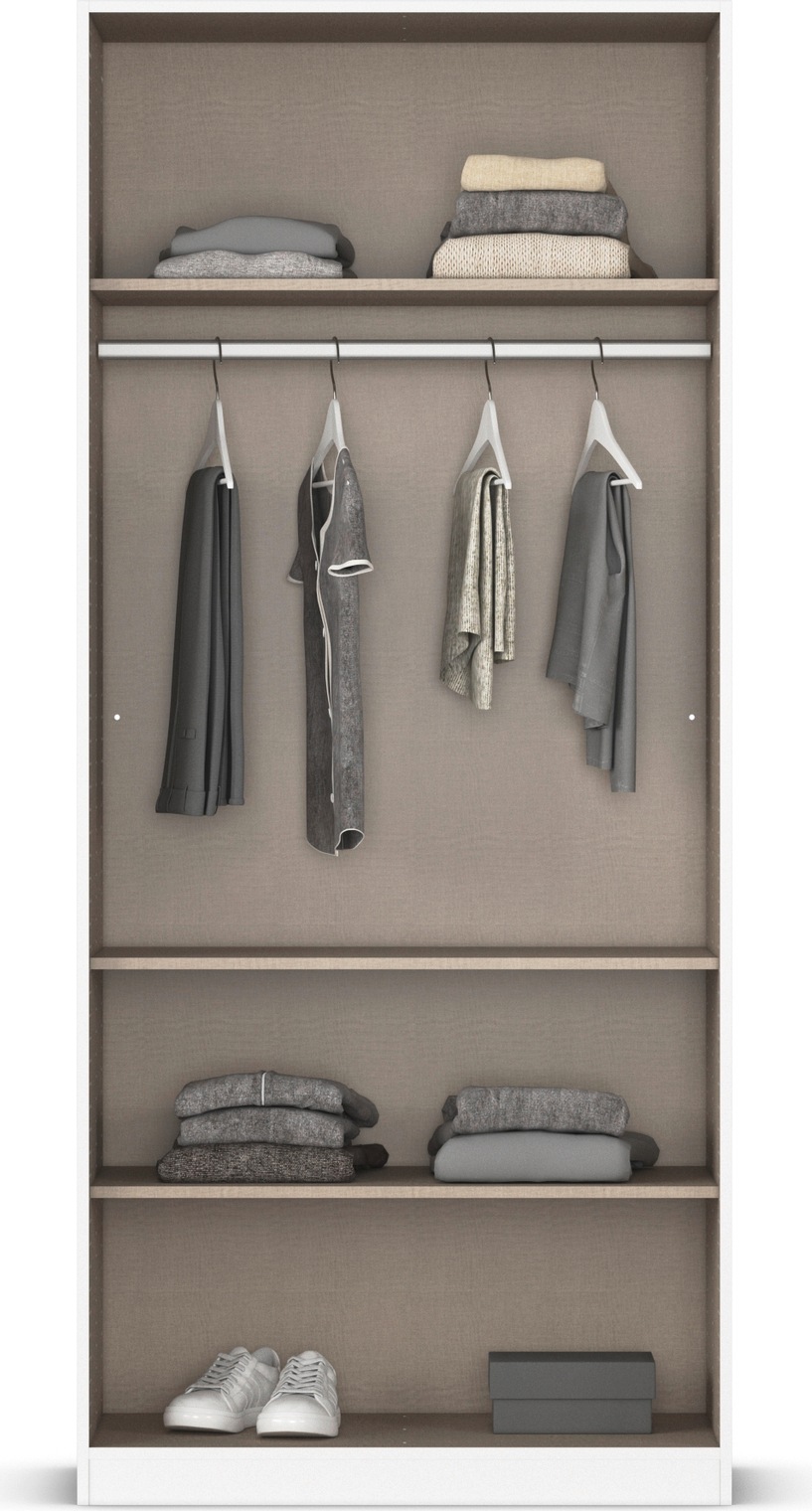 Thumbnail - rauch Drehtürenschrank "Kleiderschrank Schrank Garderobe AGORDO mit Dekor- oder Hochglanzfront", (in zwei Griff-Farben),...
