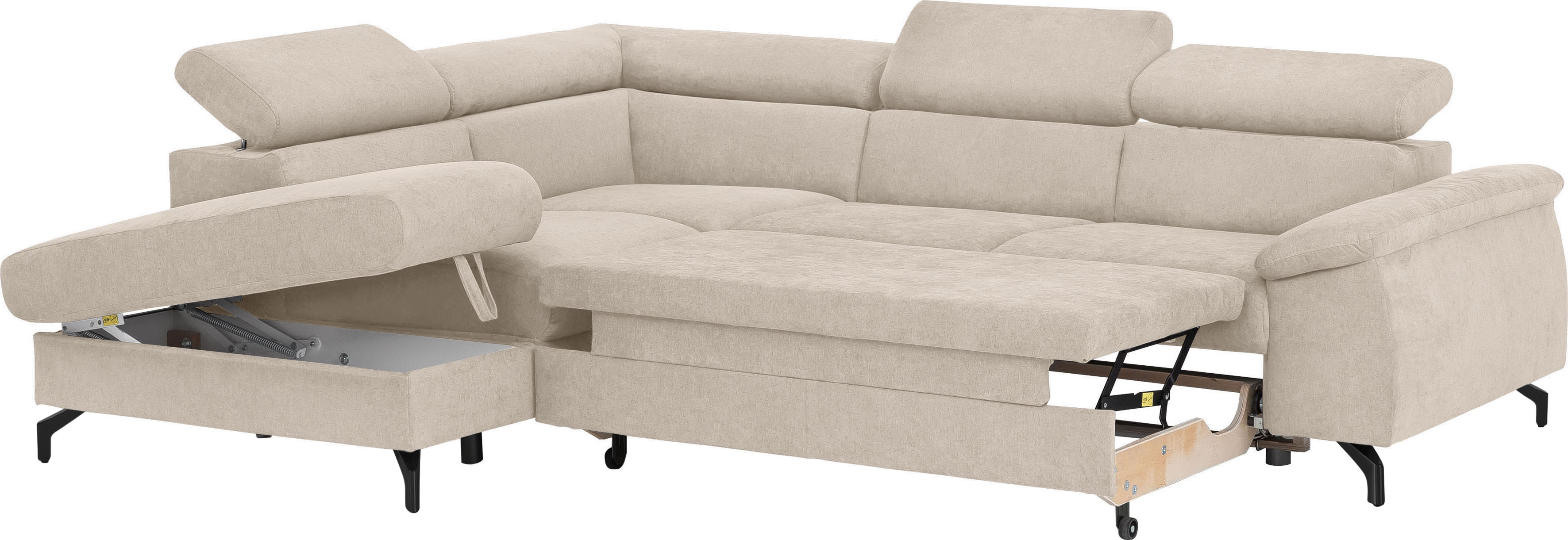 Thumbnail - COTTA Ecksofa "Komaris L-Form", mit Kopfteilverstellung, wahlweise mit Bettfunktion & Bettkasten